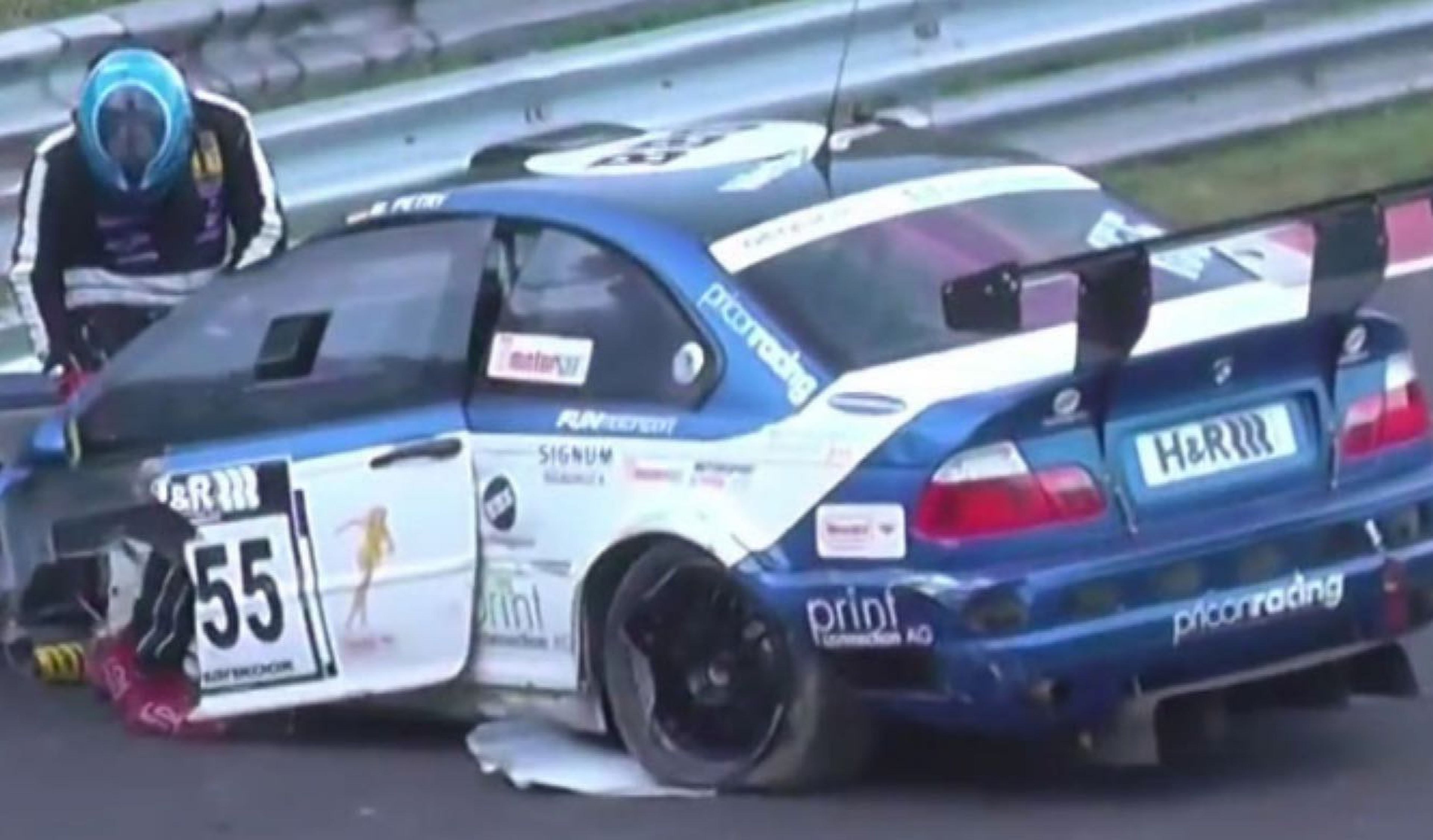Accidente de dos BMW M3 en Nürburgring