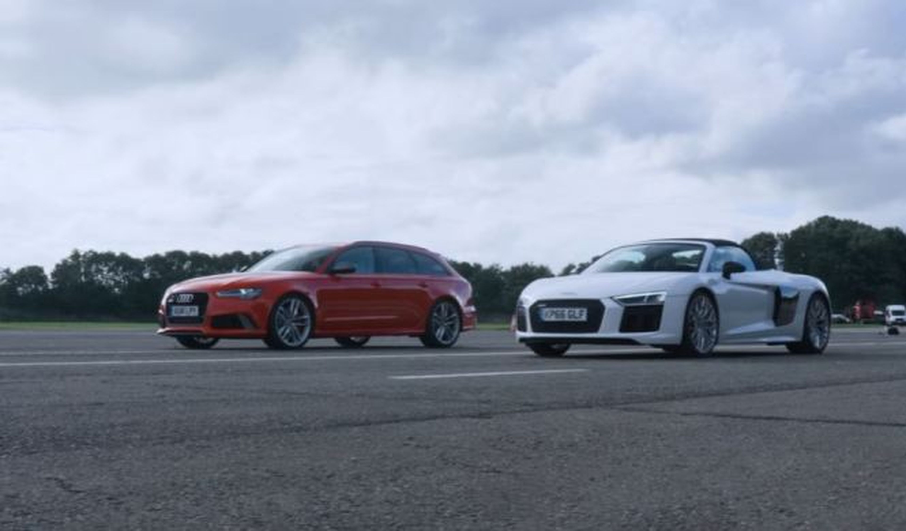 Vídeo: Audi RS6 Performance vs Audi R8 Spyder
