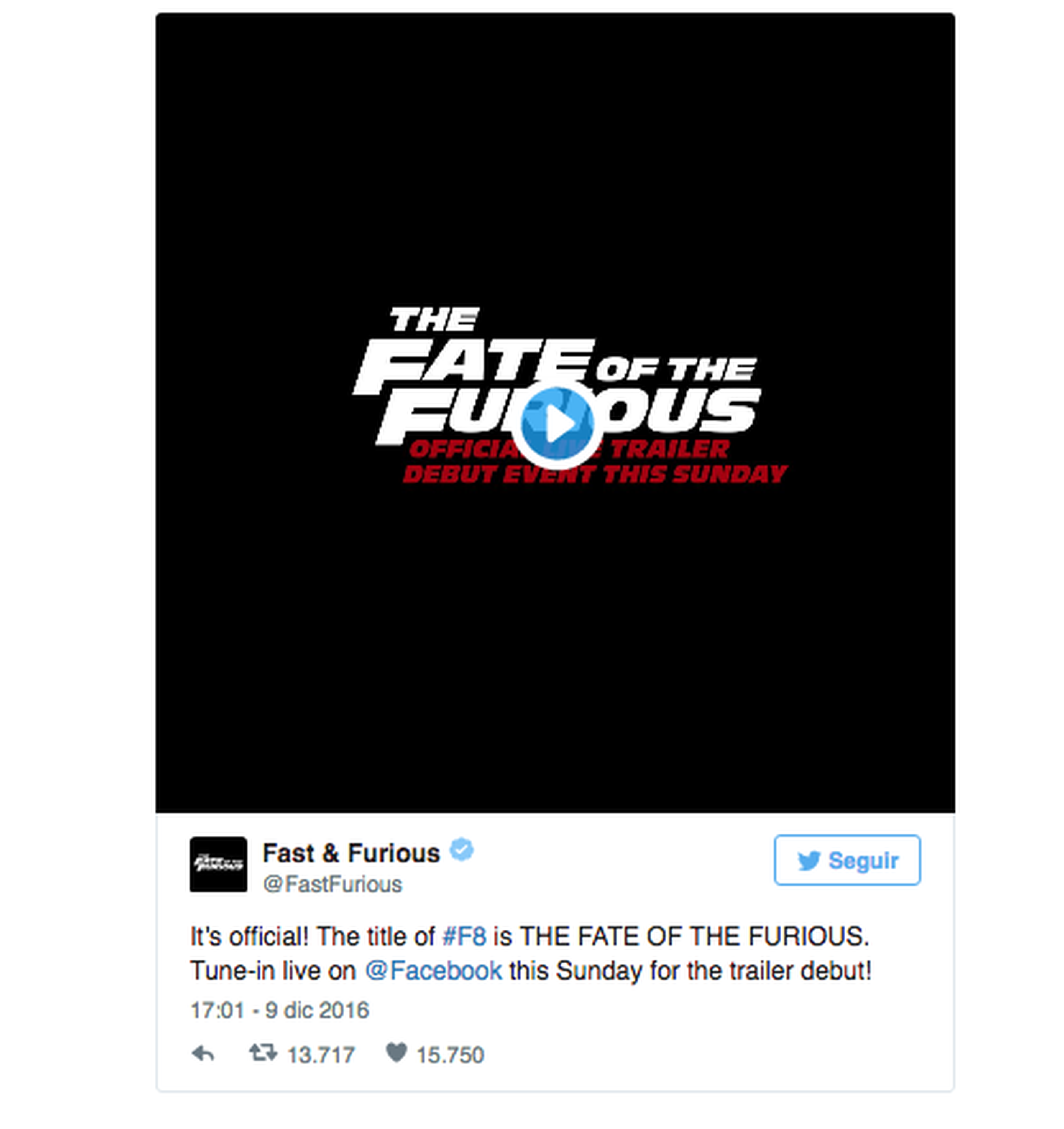 Fast & Furious 8: se activa la preventa de entradas