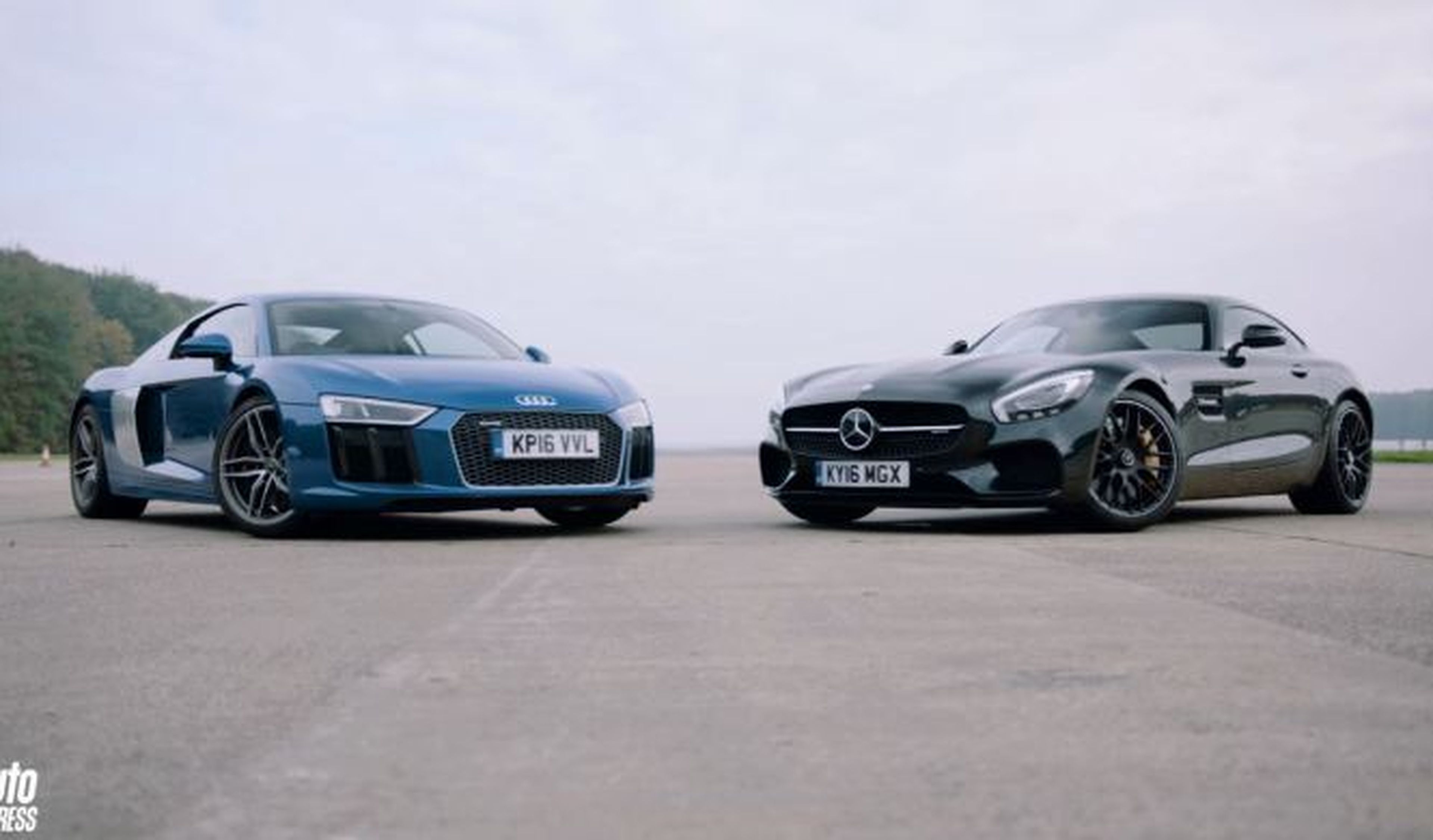 Vídeo: Audi R8 V10 vs Mercedes-AMG GT S