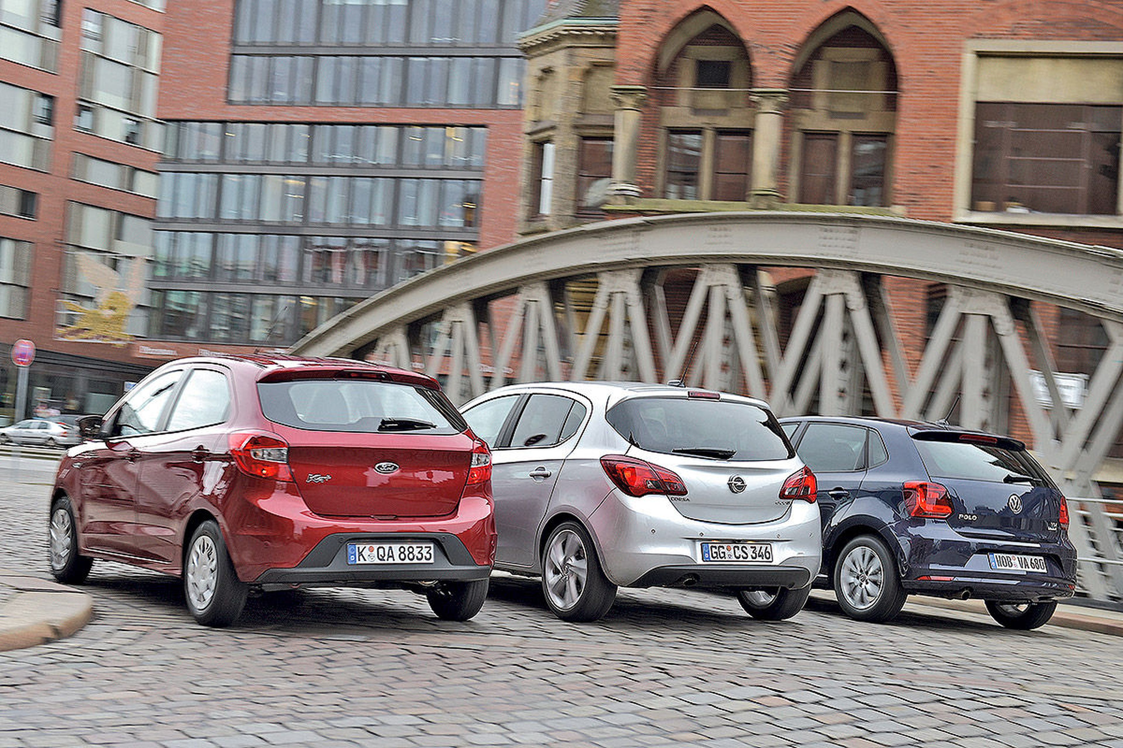 Comparativa: Ford Ka+ vs Opel Corsa y Volkswagen Polo