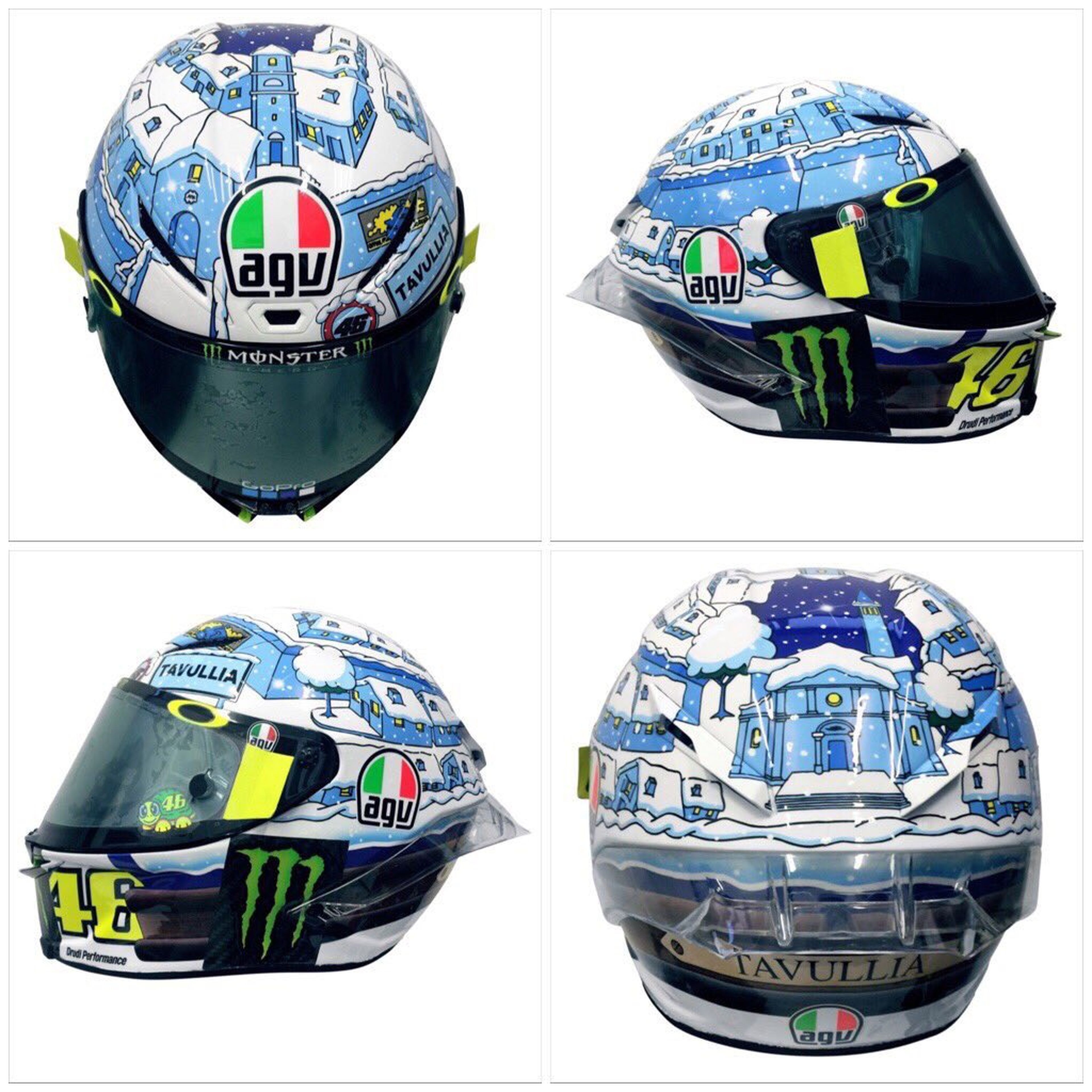 El casco de Valentino Rossi para los test de pretemporada
