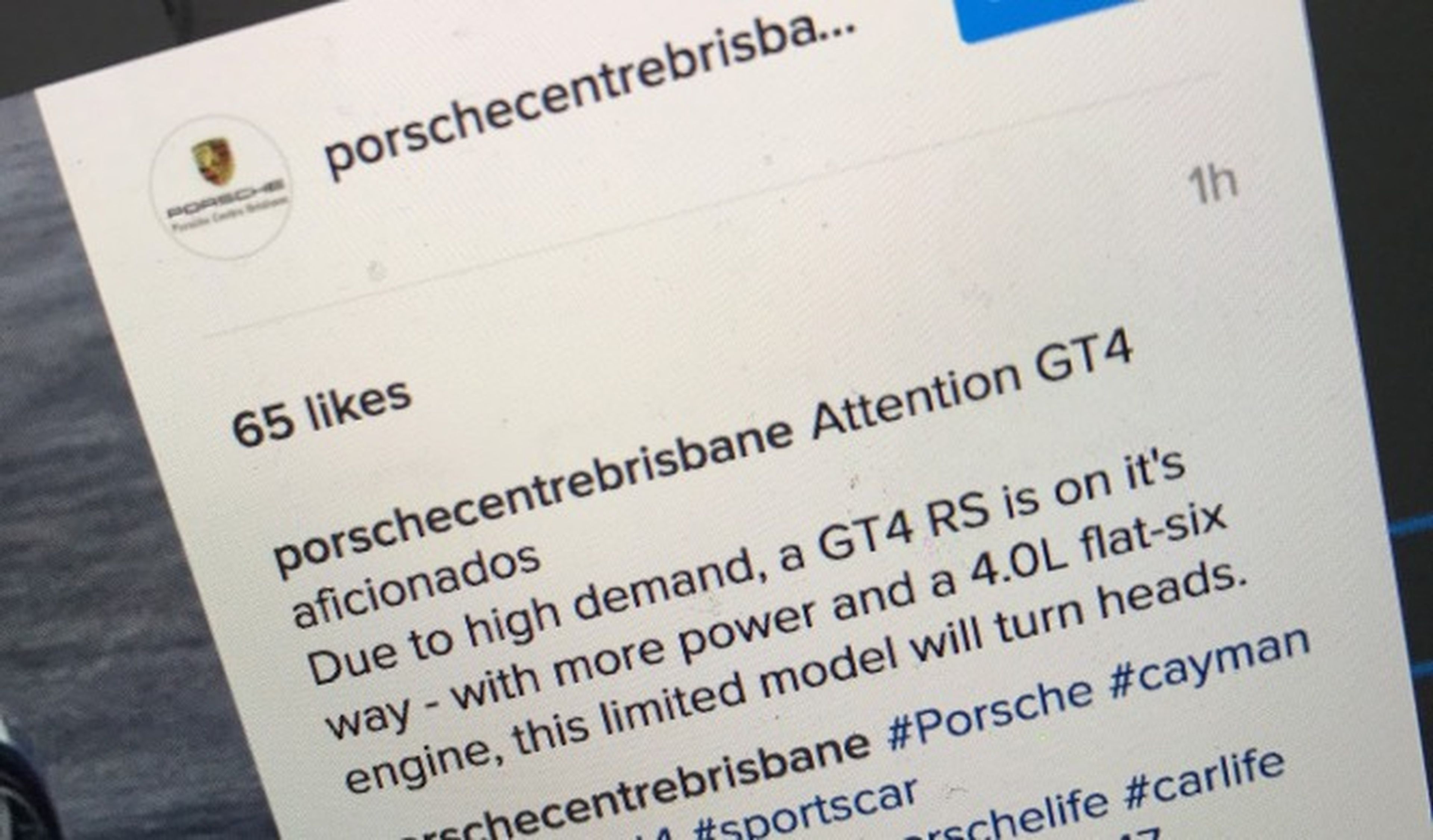 Porsche Cayman GT4 RS: ¿confirmado por un concesionario?