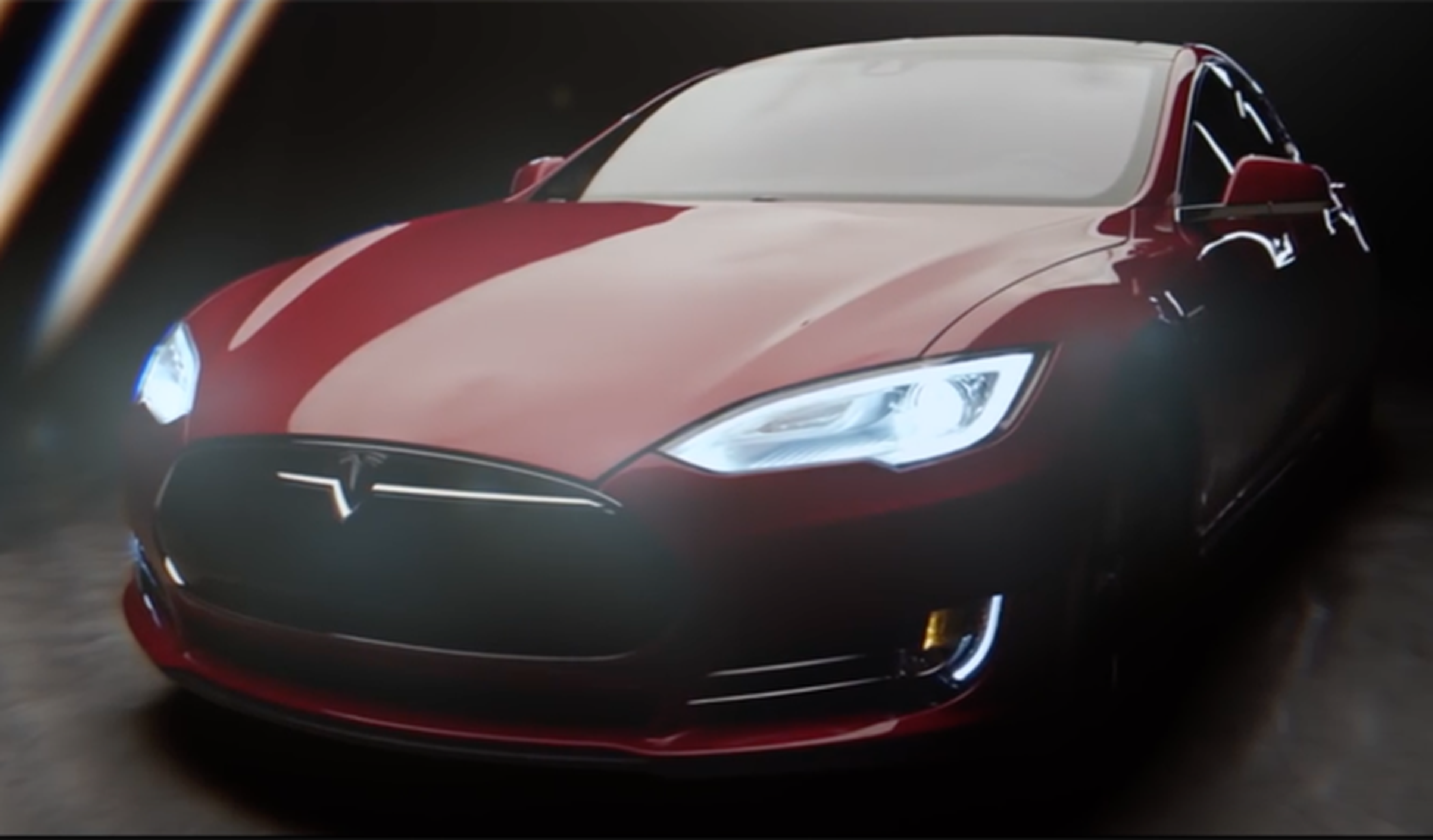 Nikola Tesla conduce el coche que lleva su nombre