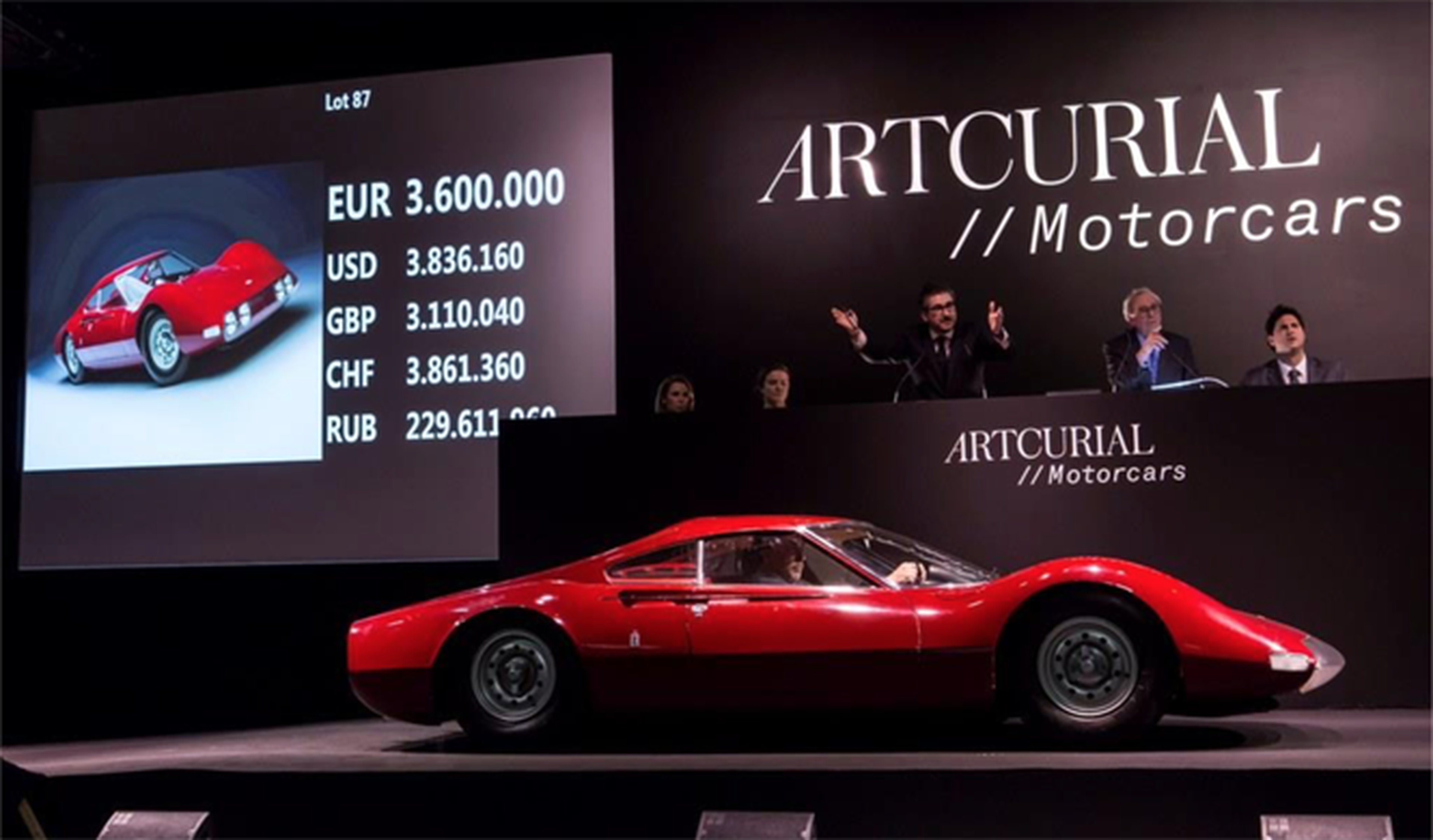 Este Ferrari Dino 206 Prototipo, vendido por 5 millones