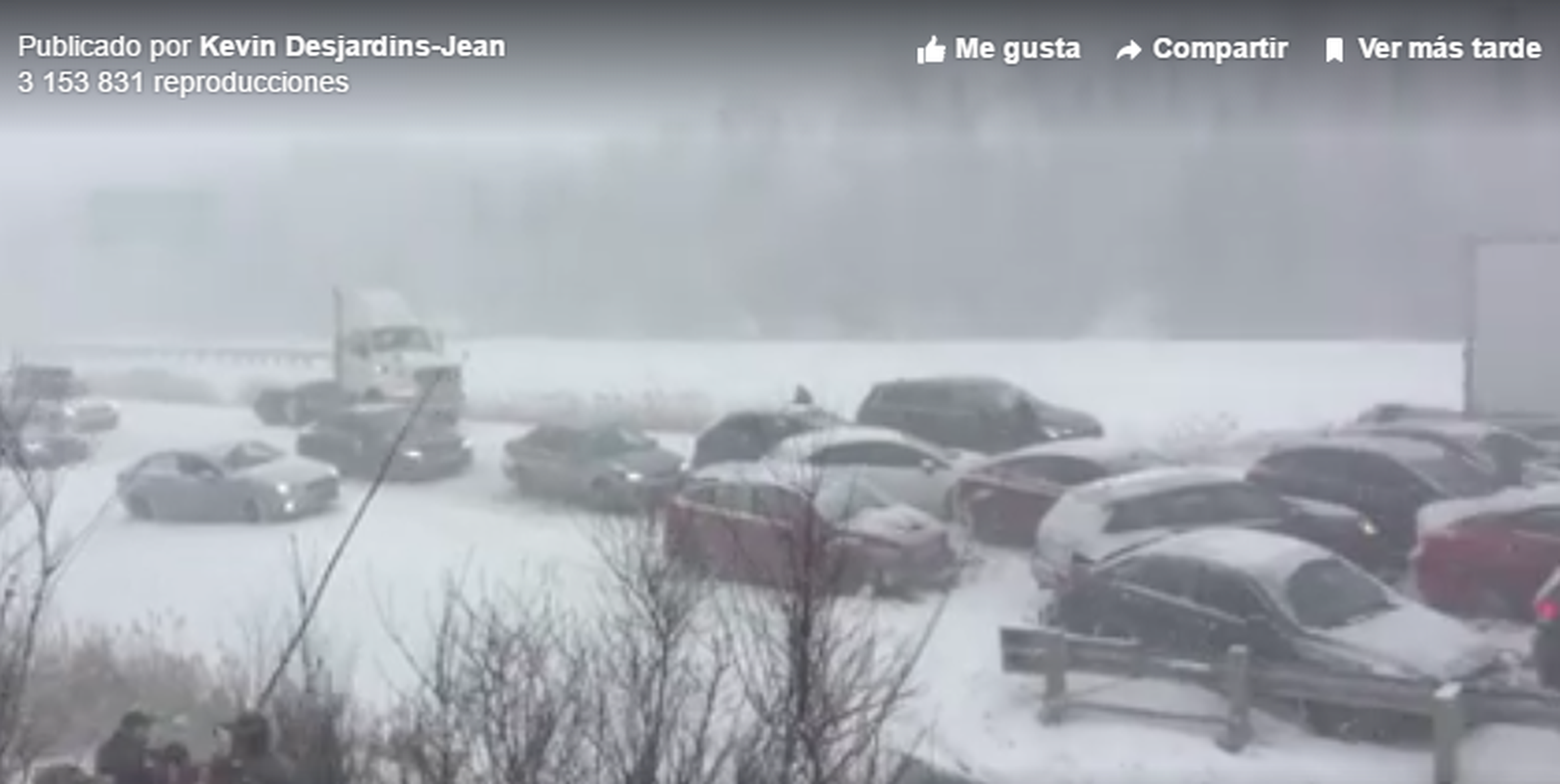 La nieve en Quebec causa un accidente de 50 coches