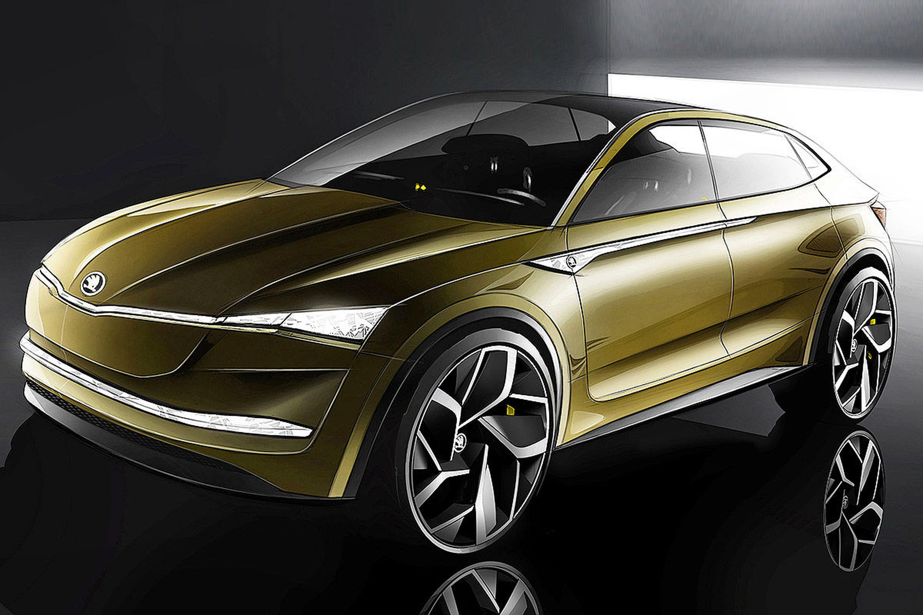 Así será el Vision E de Skoda, un prototipo de SUV eléctrico.
