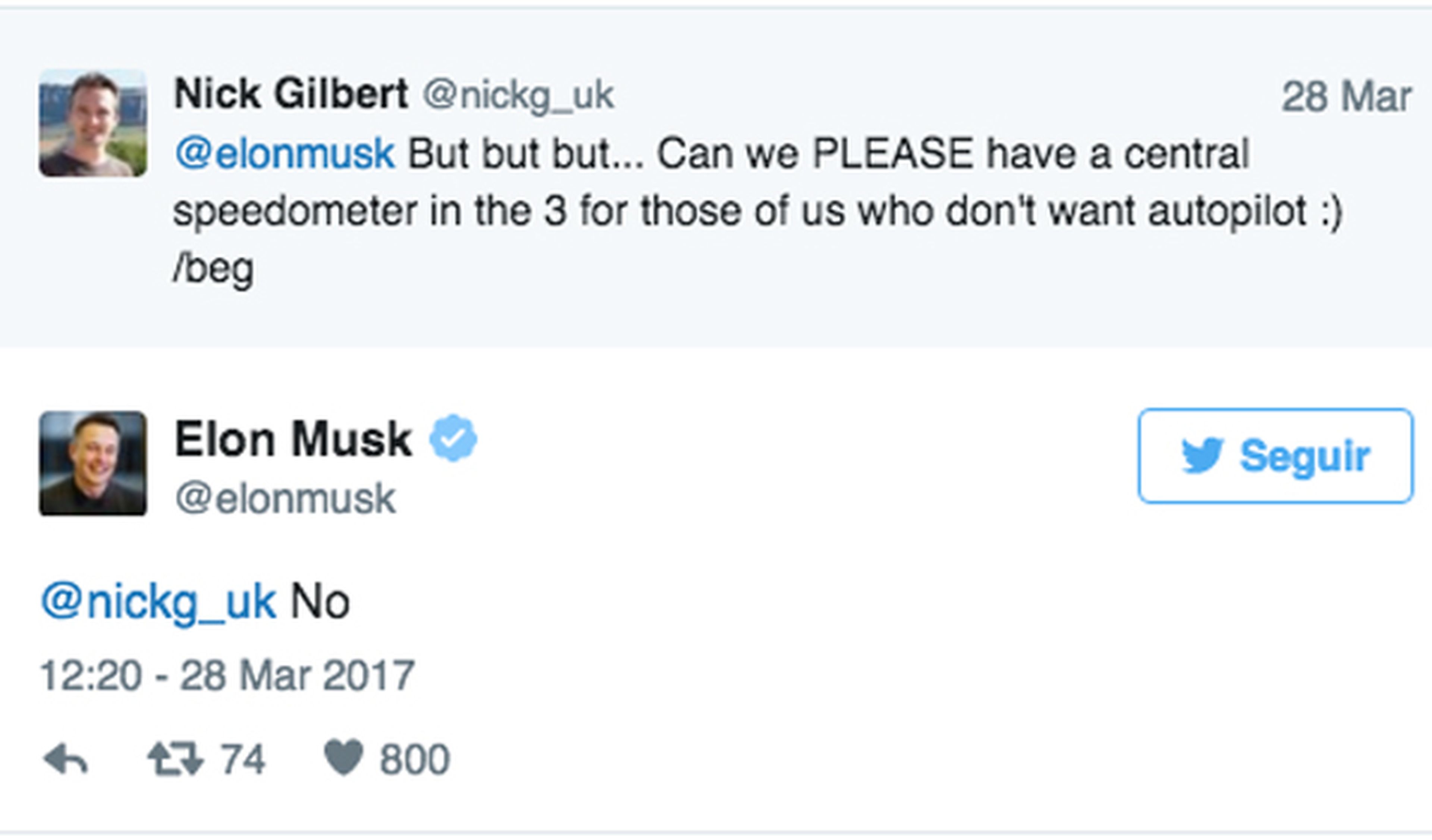El zasca de Elon Musk a un cliente de Tesla