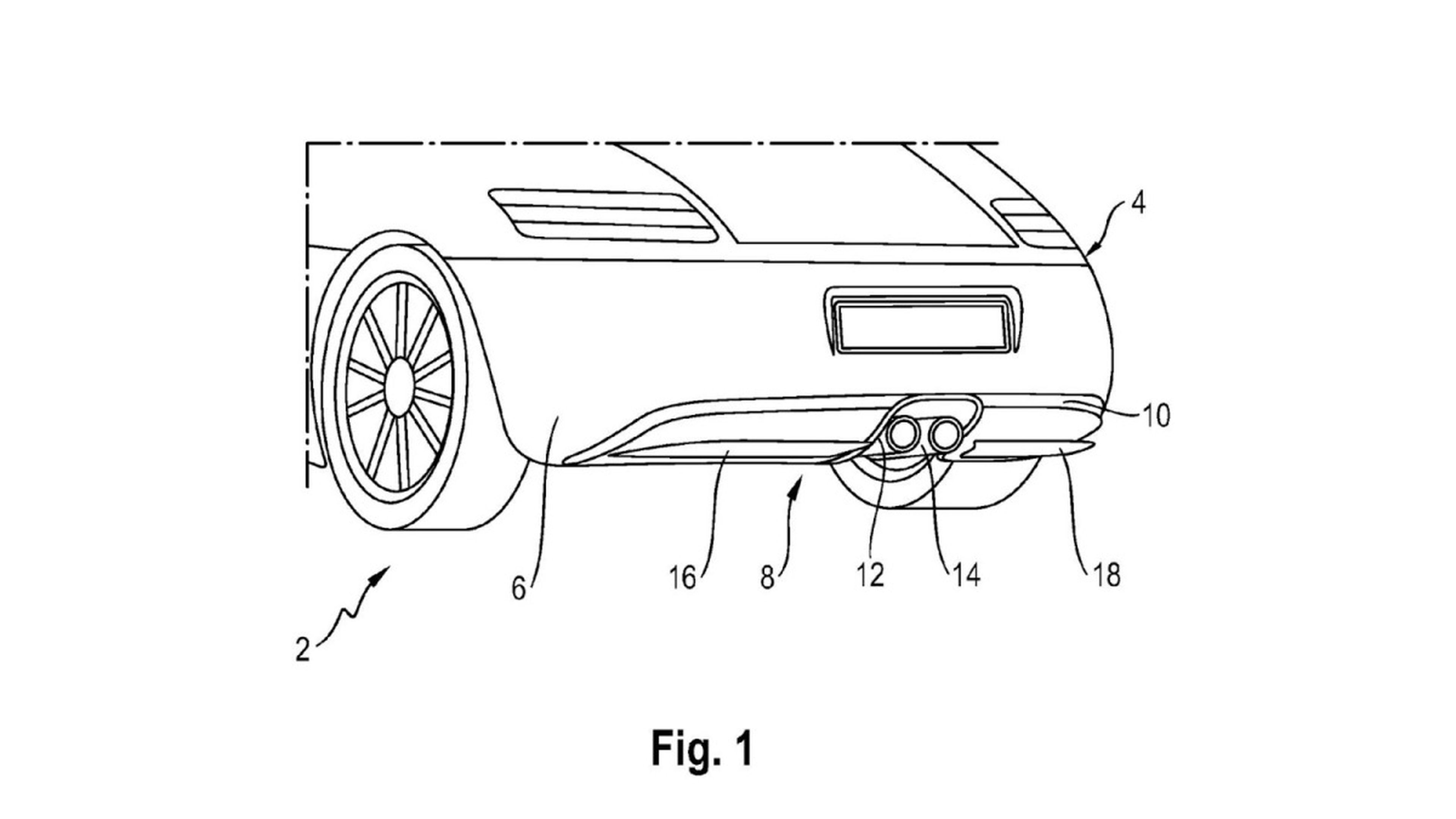 Porsche patente difusor activo