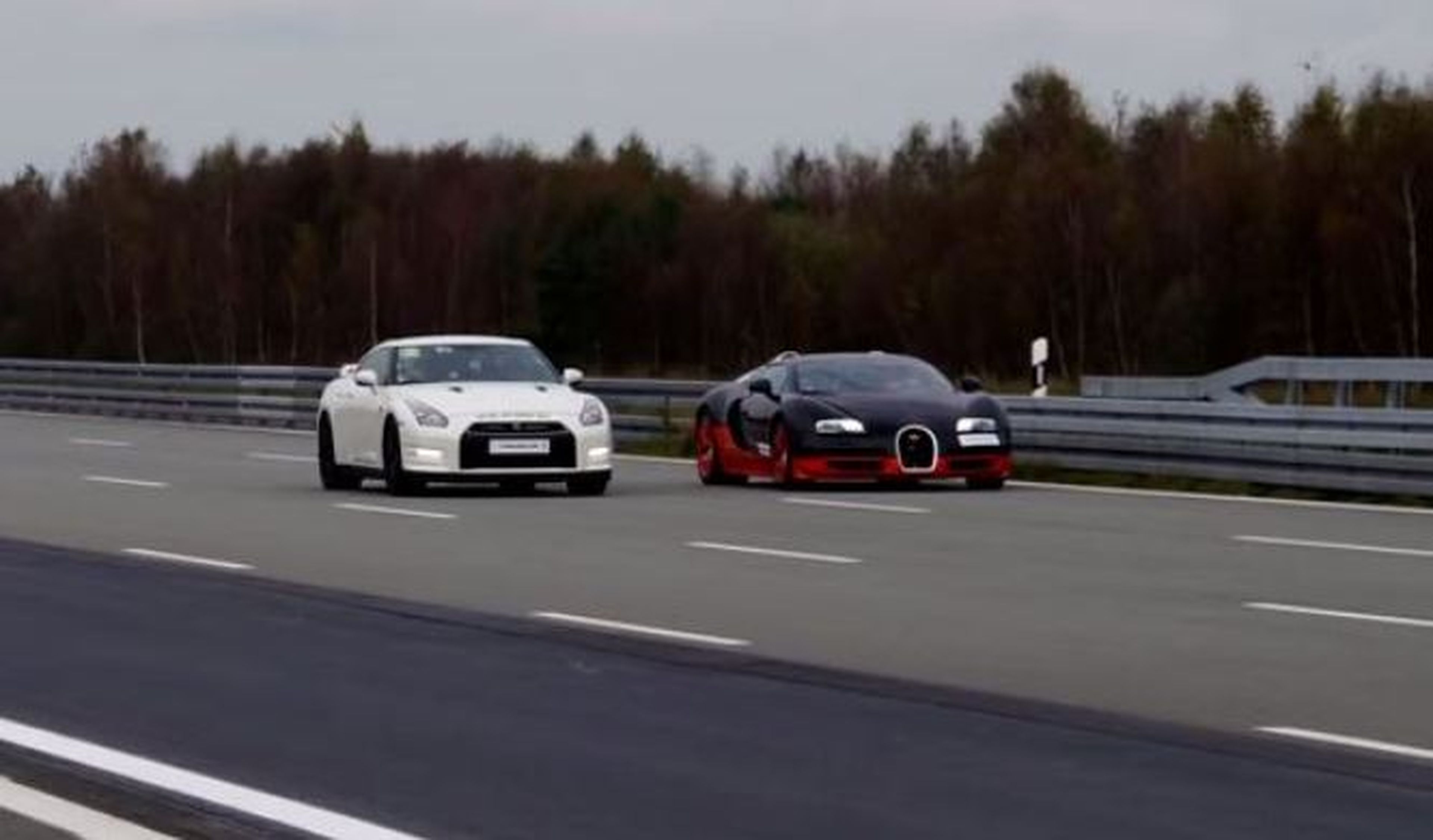 Otro drag, pero este muy bruto: GT-R vs Veyron