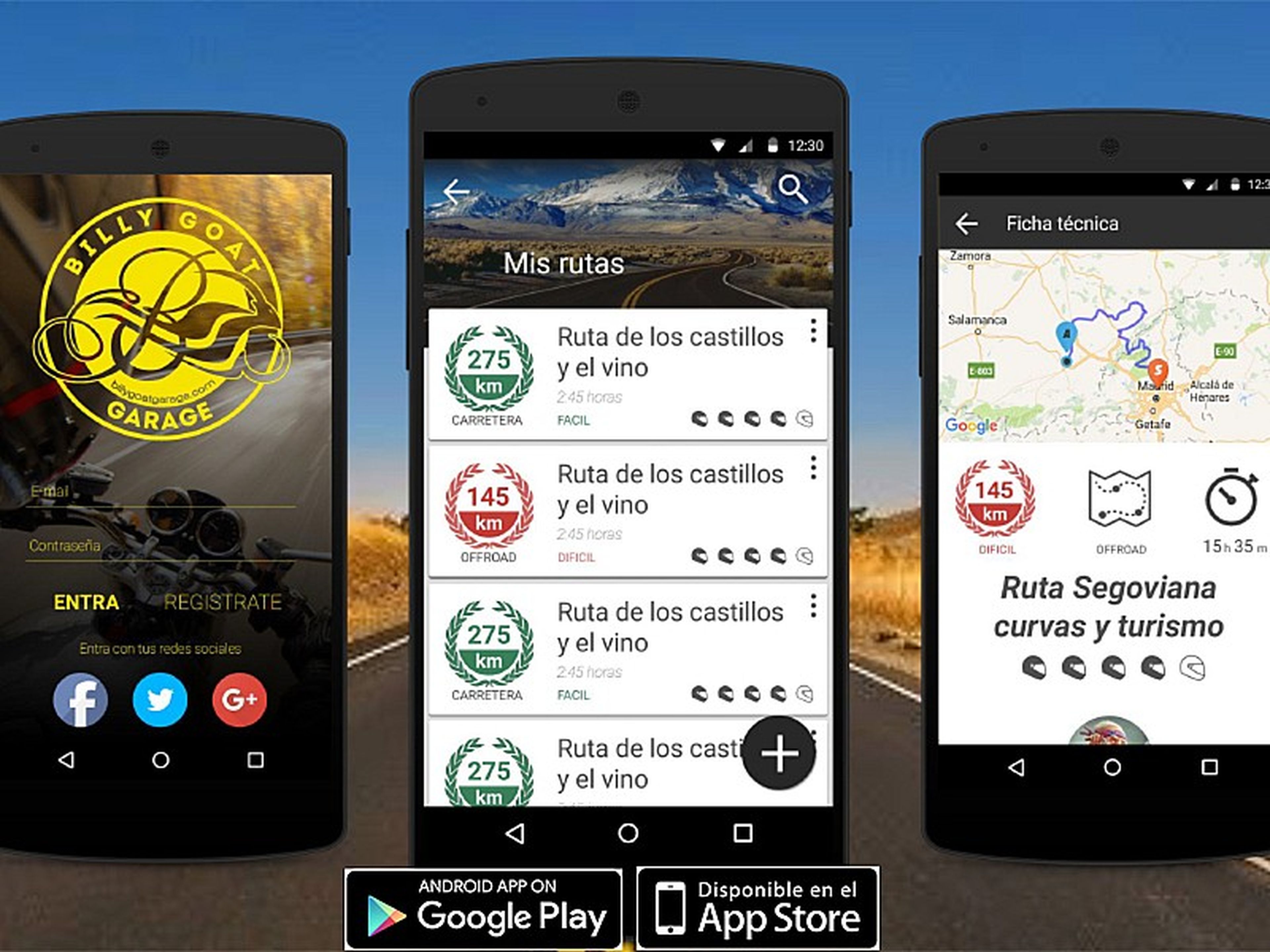 Billy Goat Garage: nueva app que premia tus rutas en moto