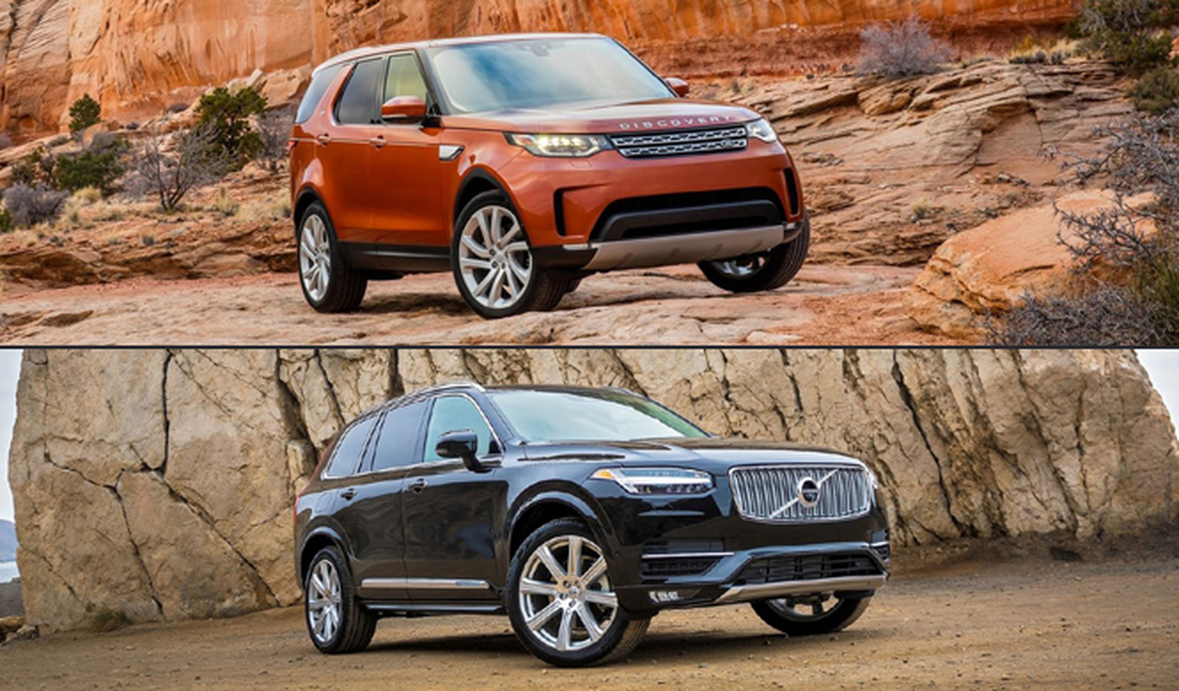 ¿Cuál es mejor, Land Rover Discovery 2017 o Volvo XC90?