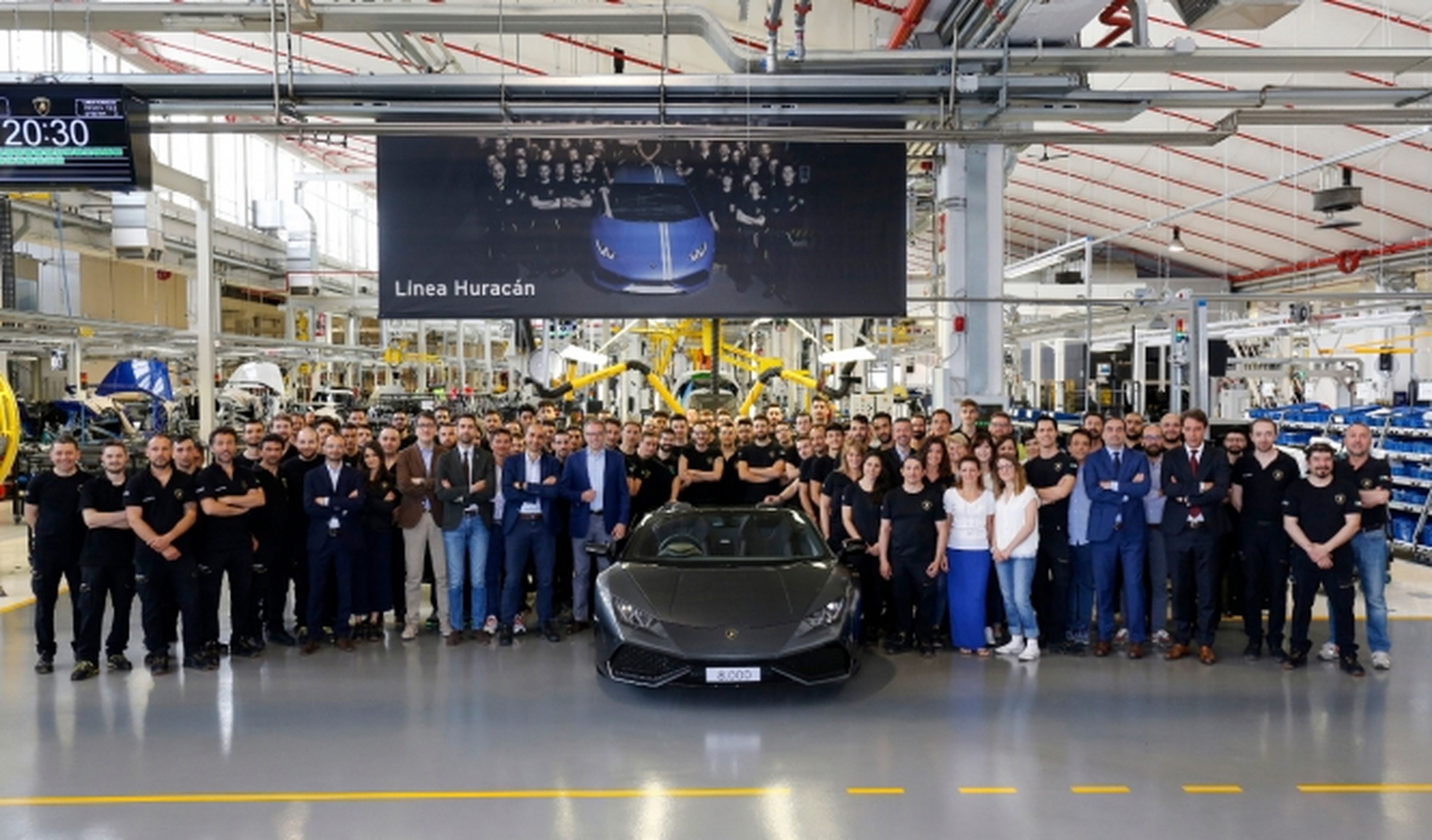 Éxito: fabricado el Lamborghini Huracán número 8.000