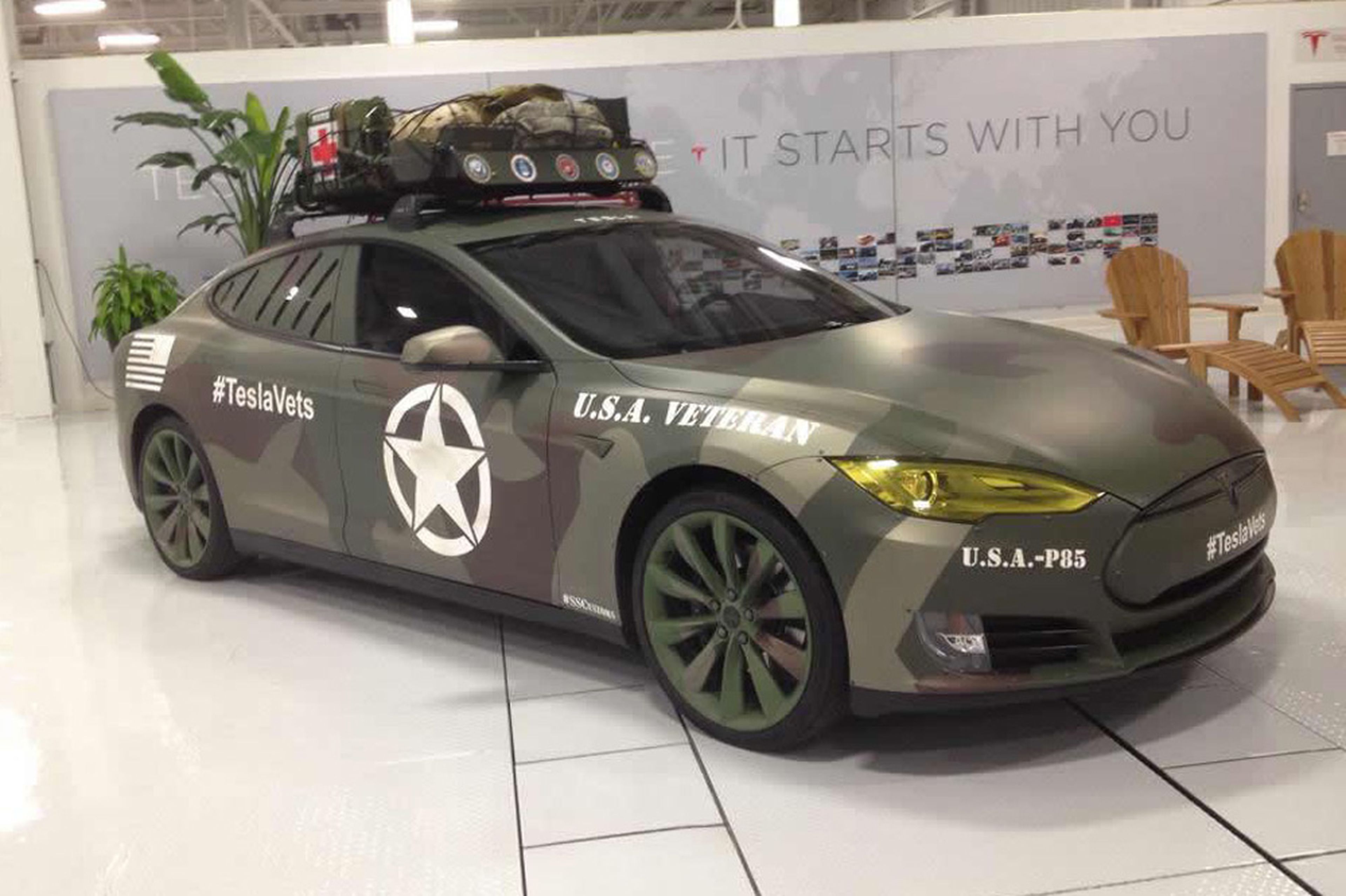 Un Tesla Model S para los veteranos de guerra americanos