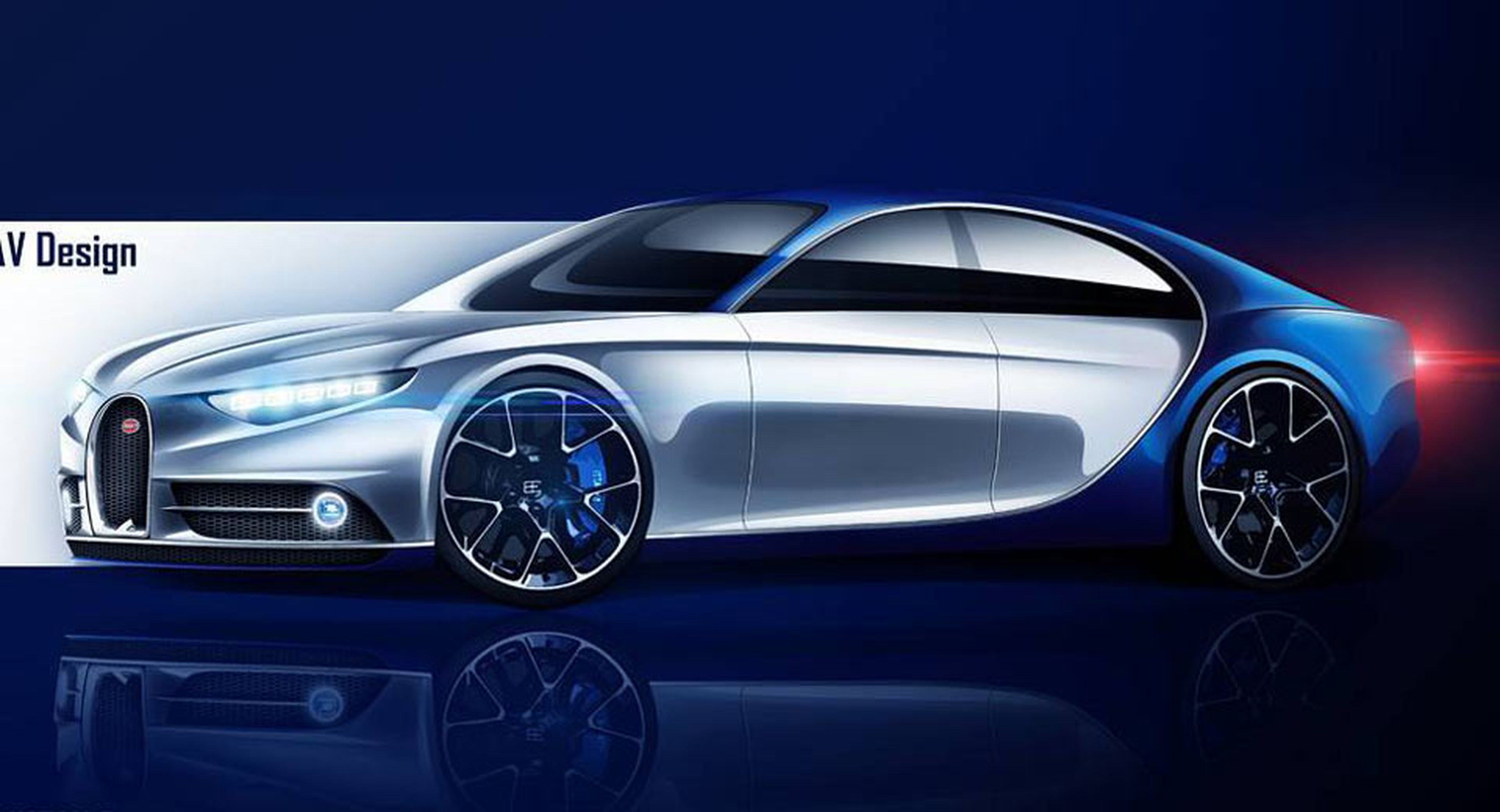 ¿Será así el futuro Bugatti de cuatro puertas del futuro?