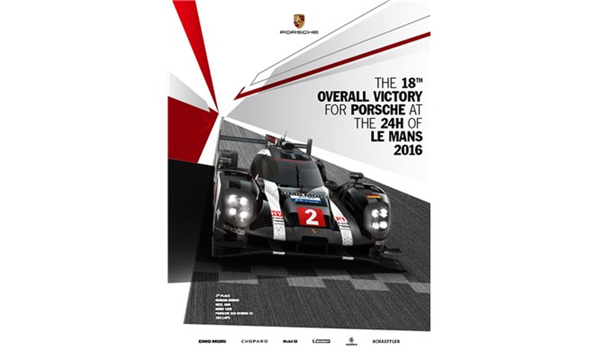 Cartel histórico de Porsche en Le Mans