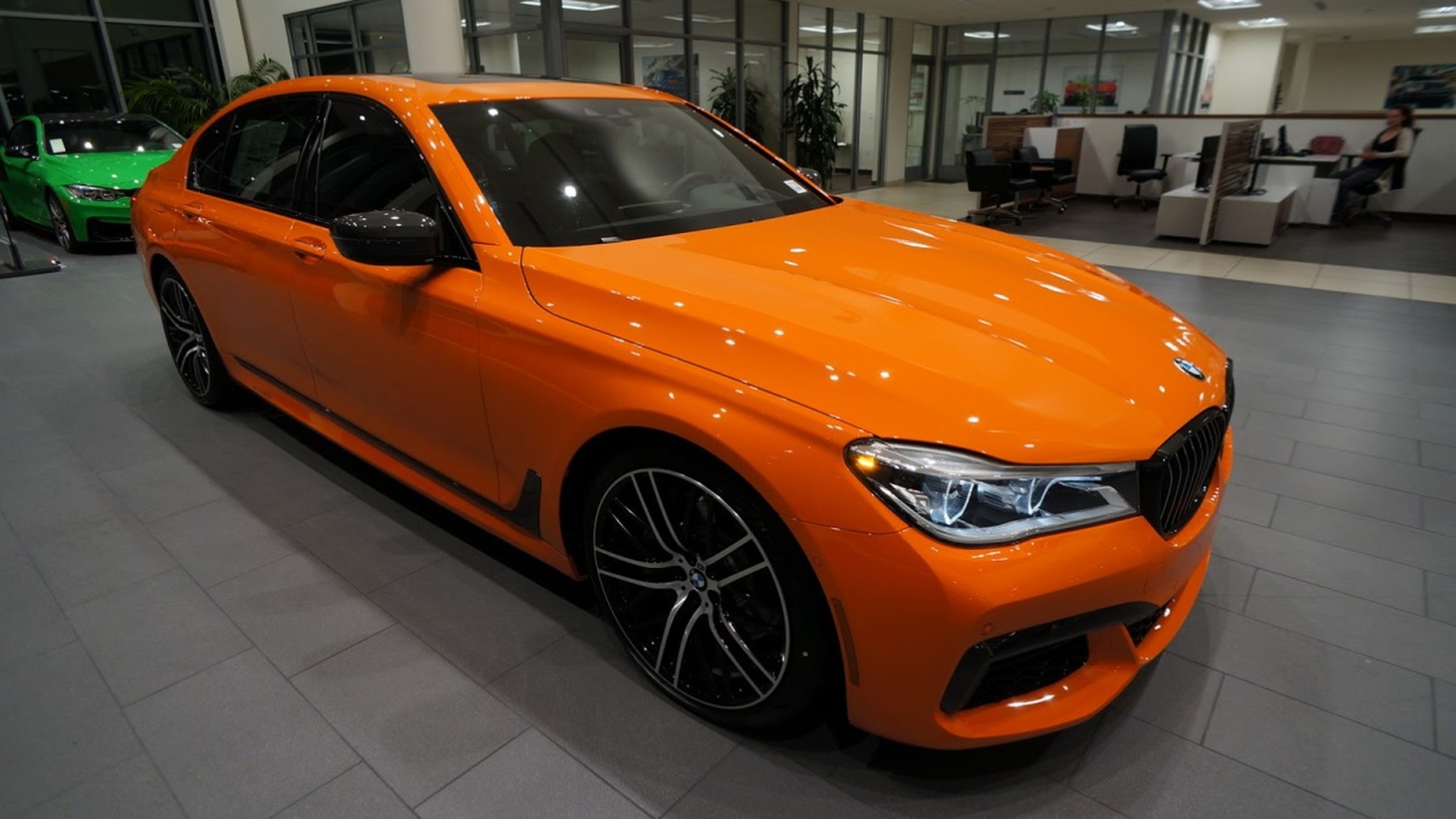BMW 750i Fire Orange Individual