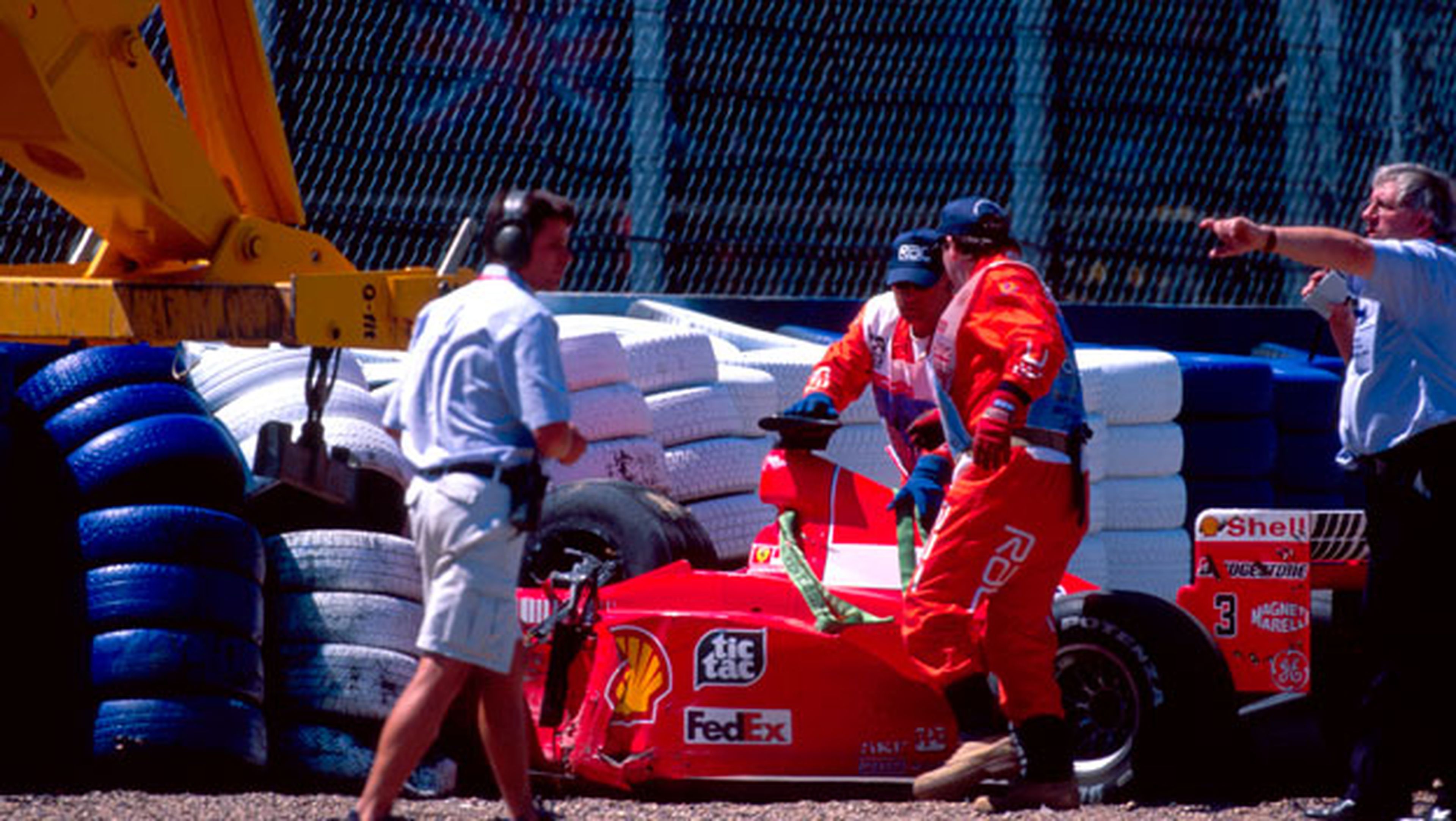 Accidente de Schumacher en Silverstone en 1999