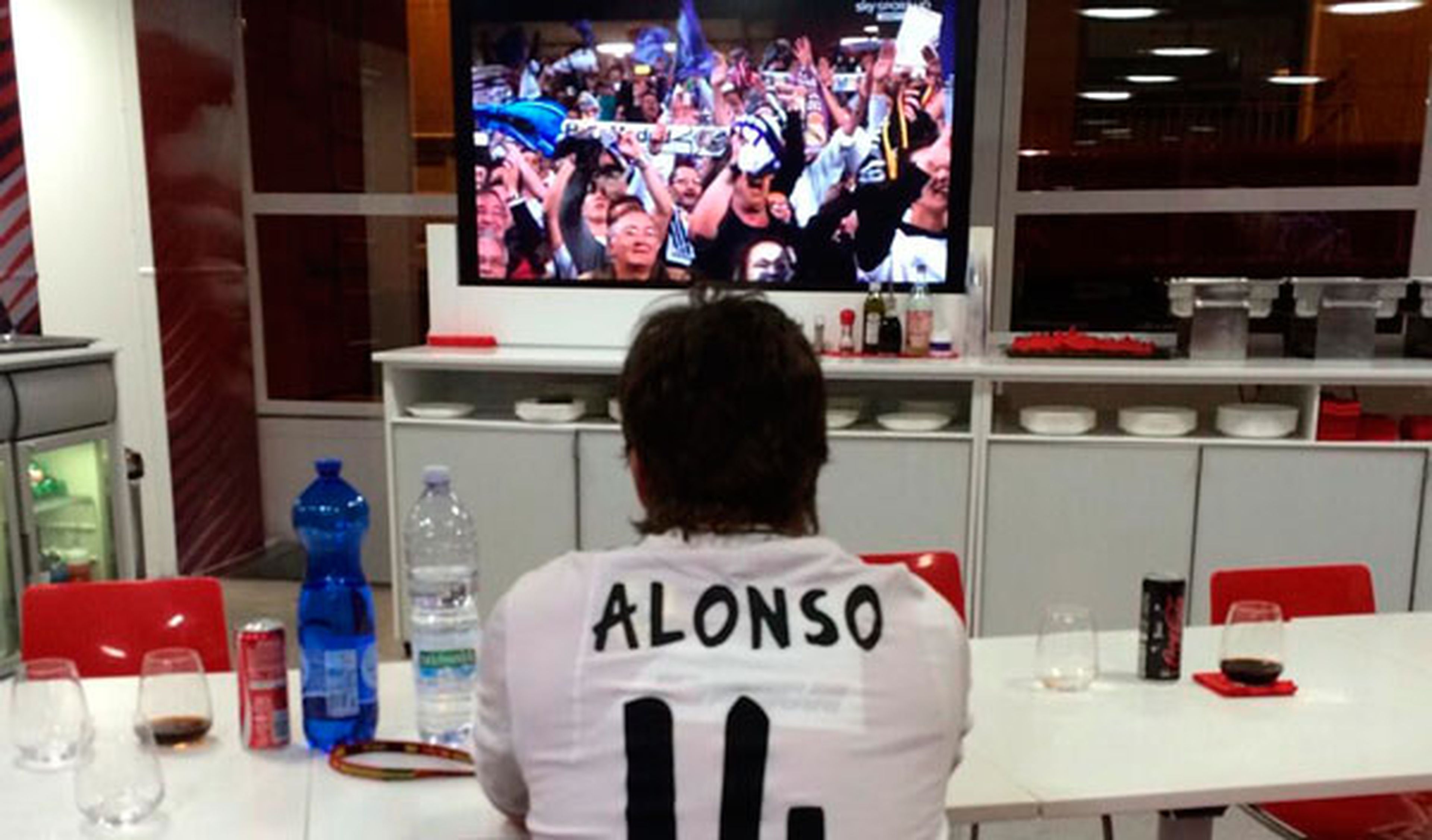 Así vio Fernando Alonso la final de la Champions