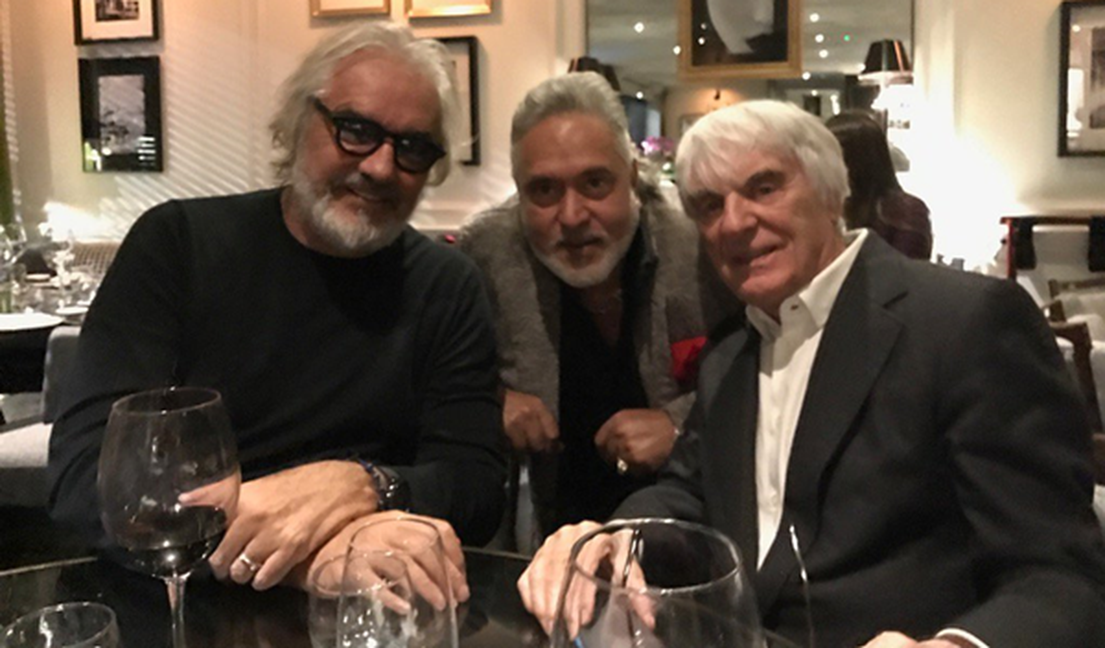Bernie Ecclestone, Flavio Briatore y Vijay Mallya
