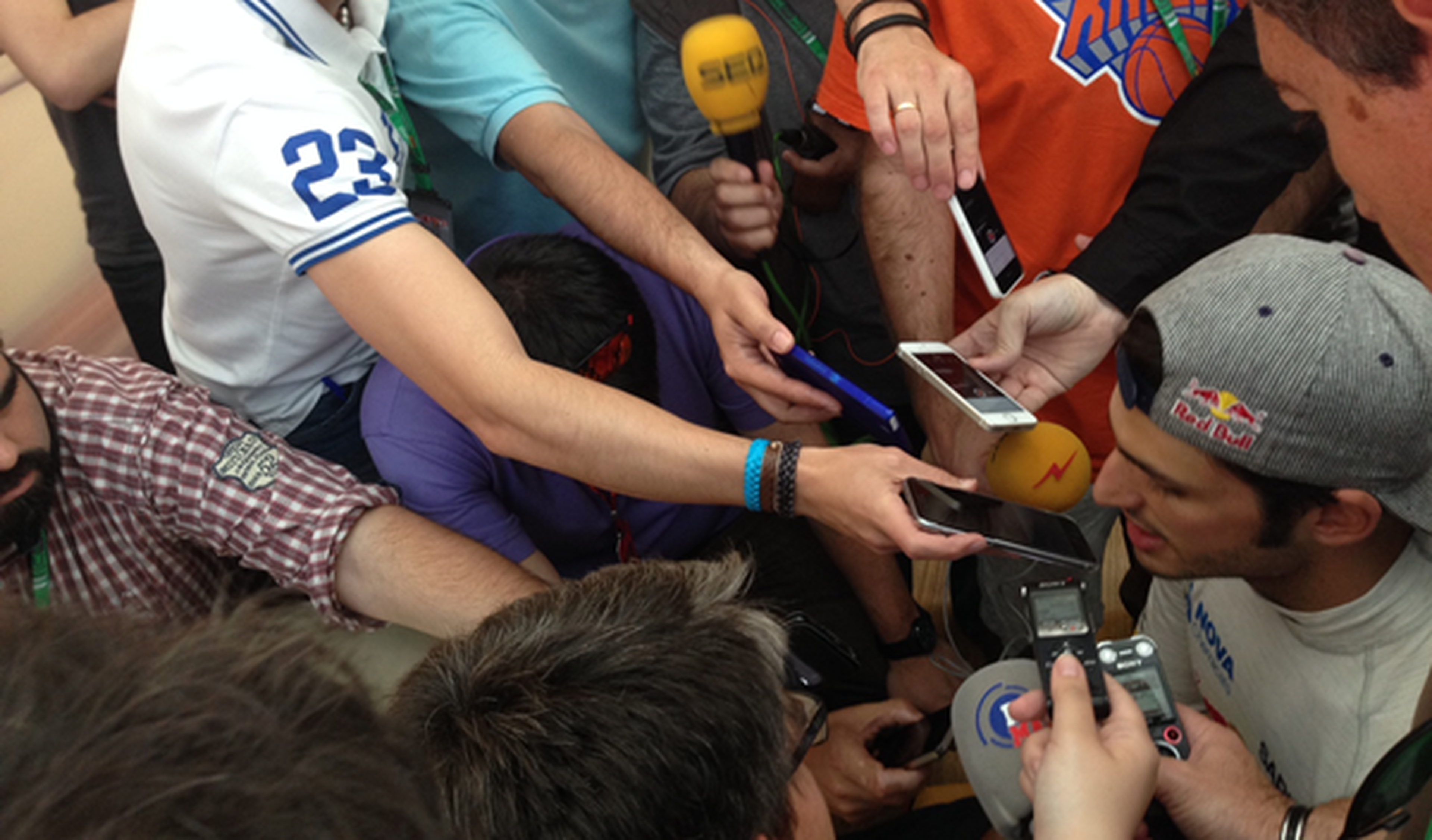 Carlos Sainz, en la rueda de prensa del GP España