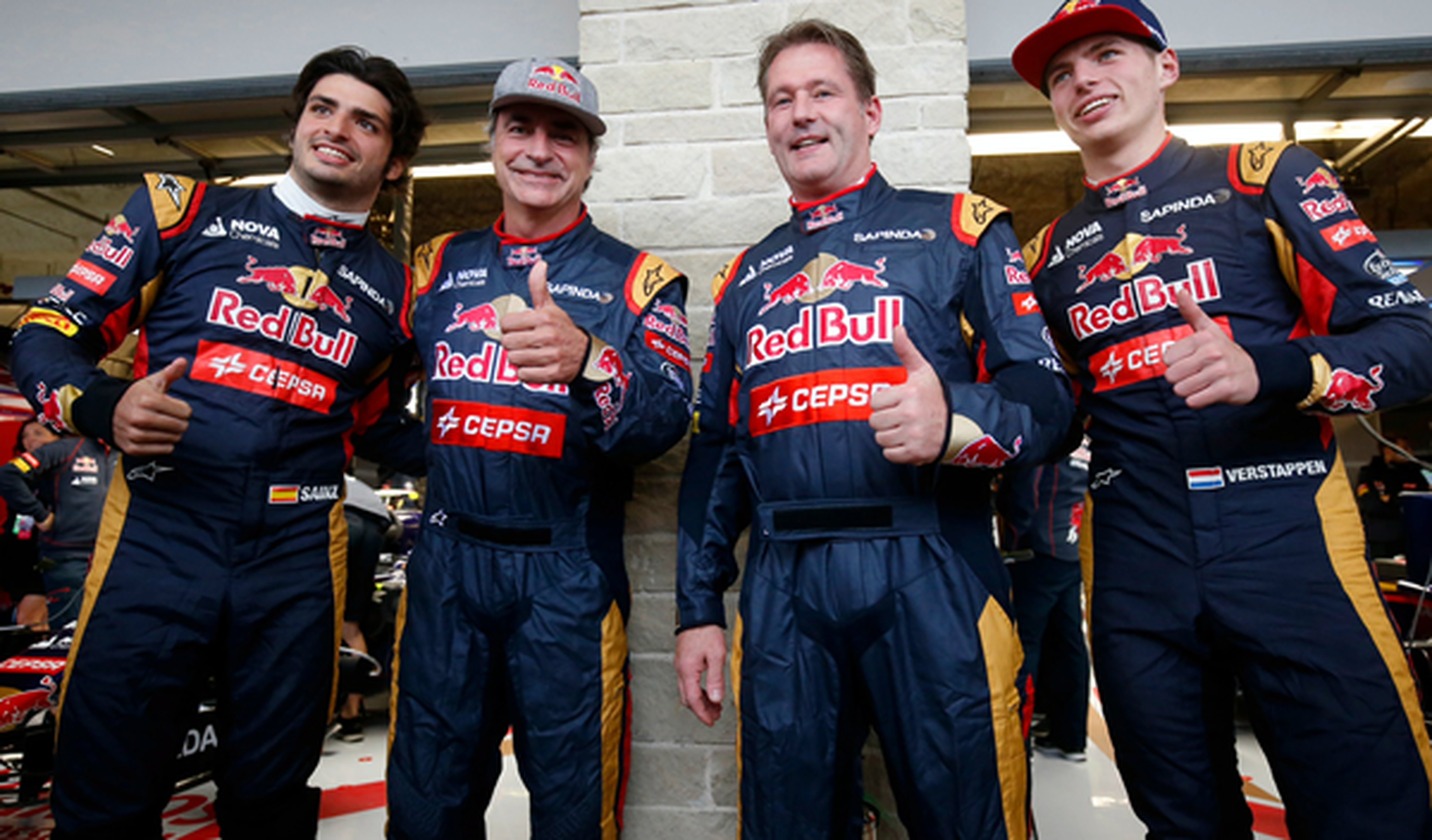 Carlos Sainz Sr y Jos Verstappen se visten de pilotos de F1
