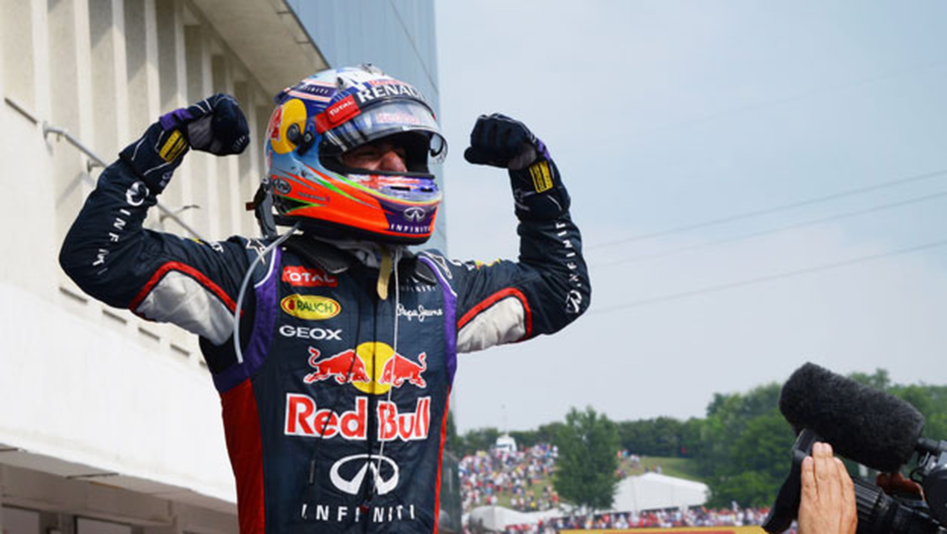 Daniel Ricciardo con Red Bull en Hungría 2014