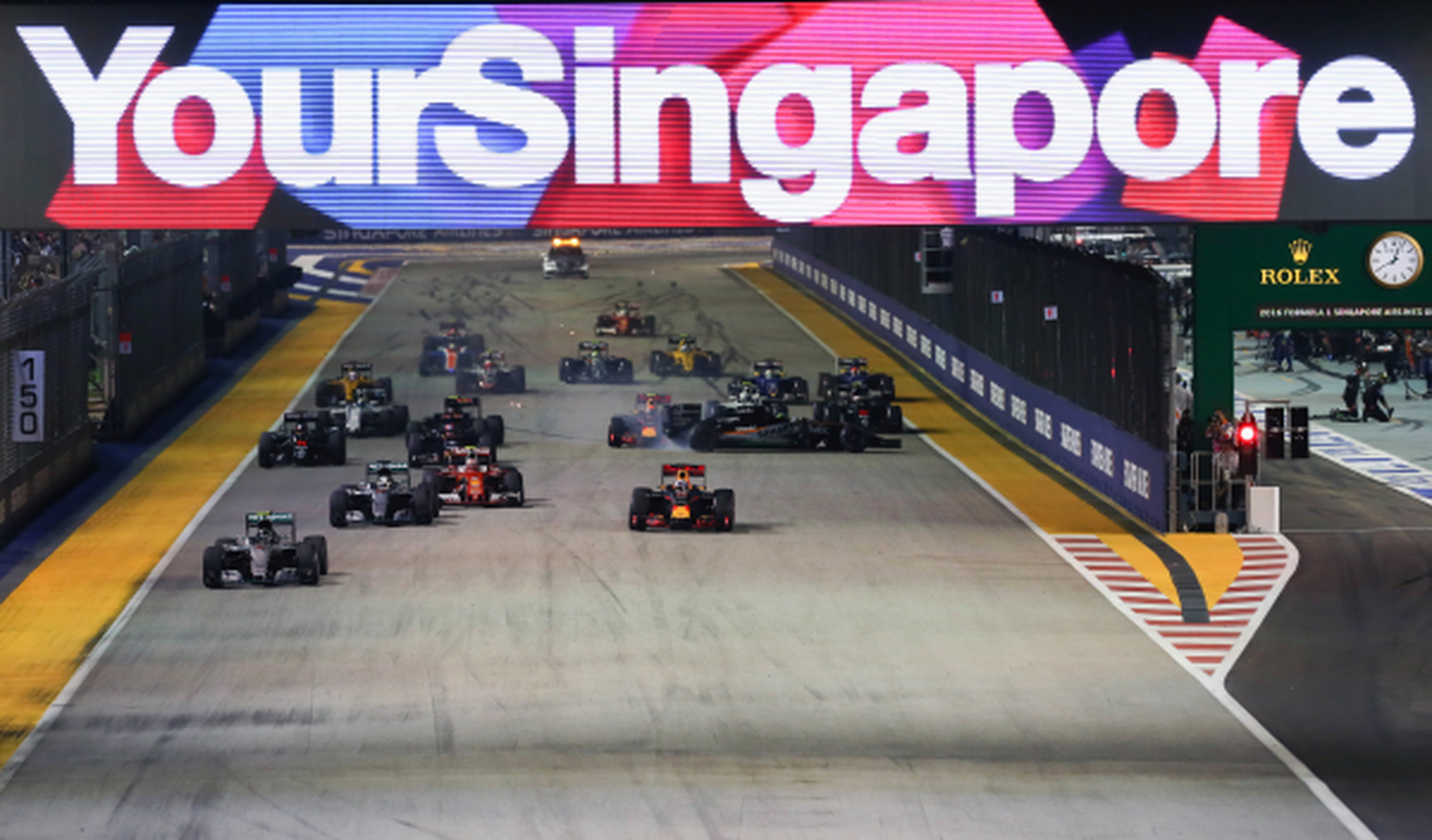 F1. GP Singapur 2016: Rosberg gana "in extremis"