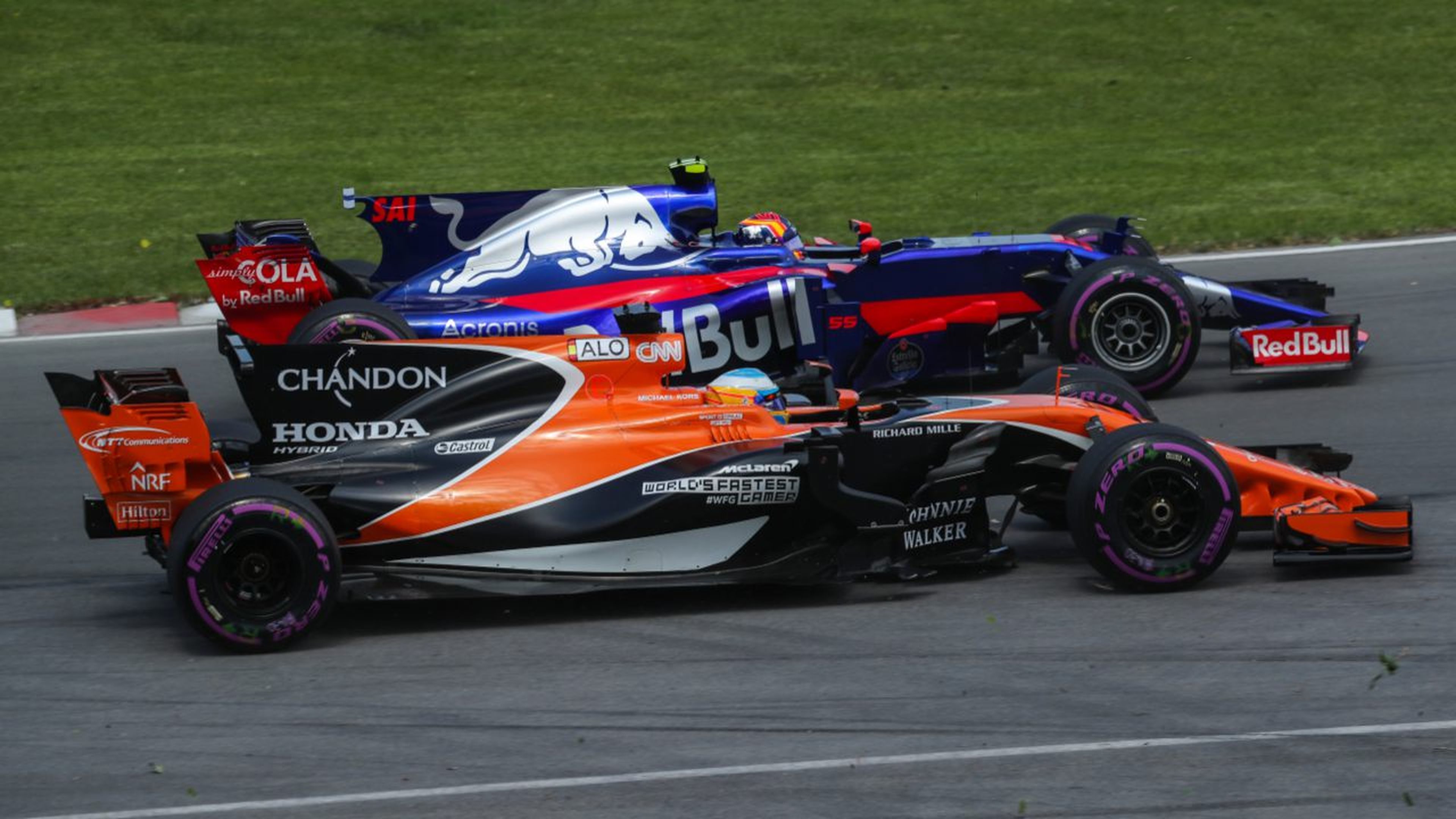 Fernando Alonso y Carlos Sainz en el GP de Canadá
