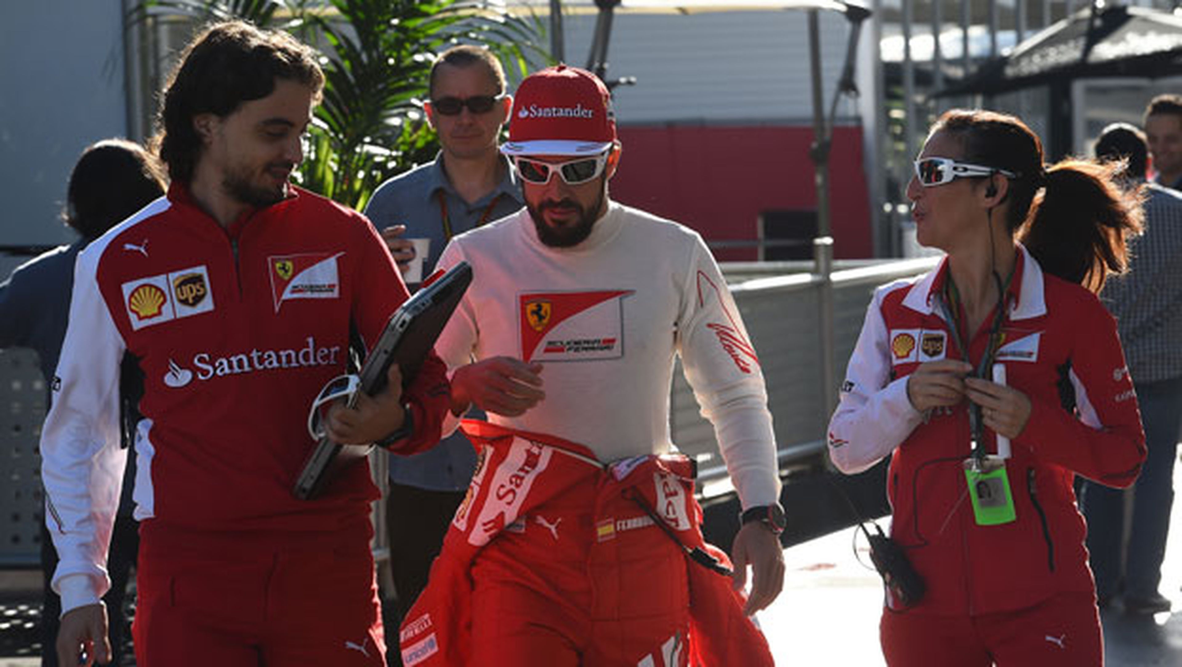 Fernando Alonso con Ferrari en el GP EEUU 2014
