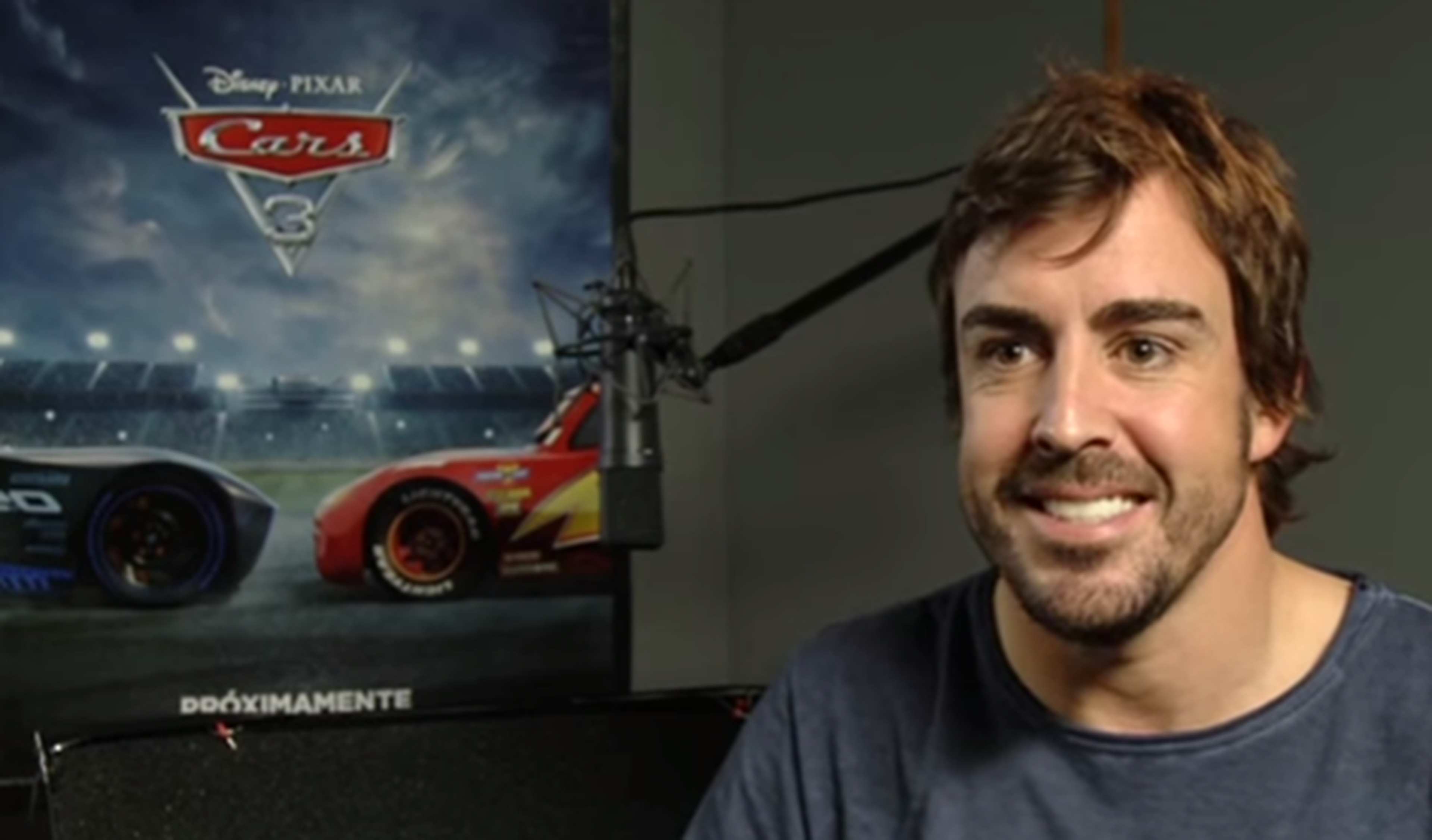 Fernando Alonso participa en la película "Cars 3"