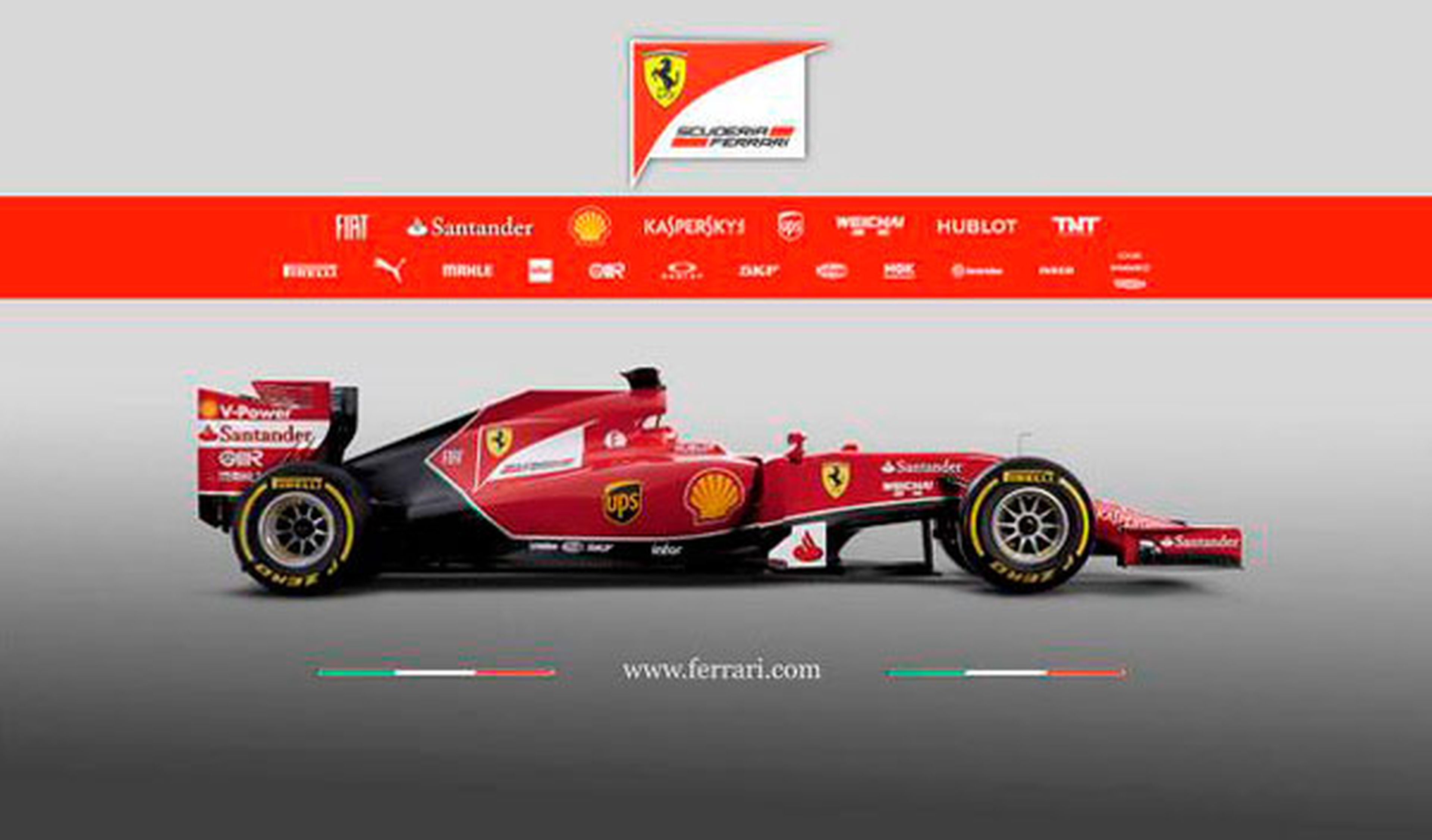 Ferrari F14 T Fórmula 1 2014, vista lateral