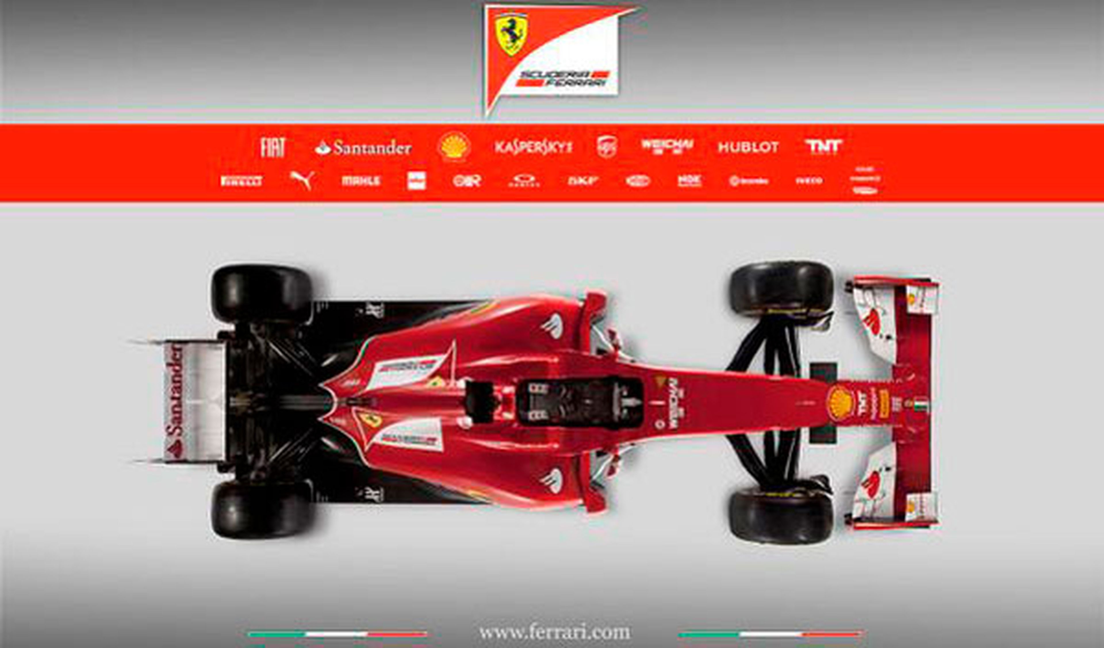 Ferrari F14 T Fórmula 1 2014, vista superior