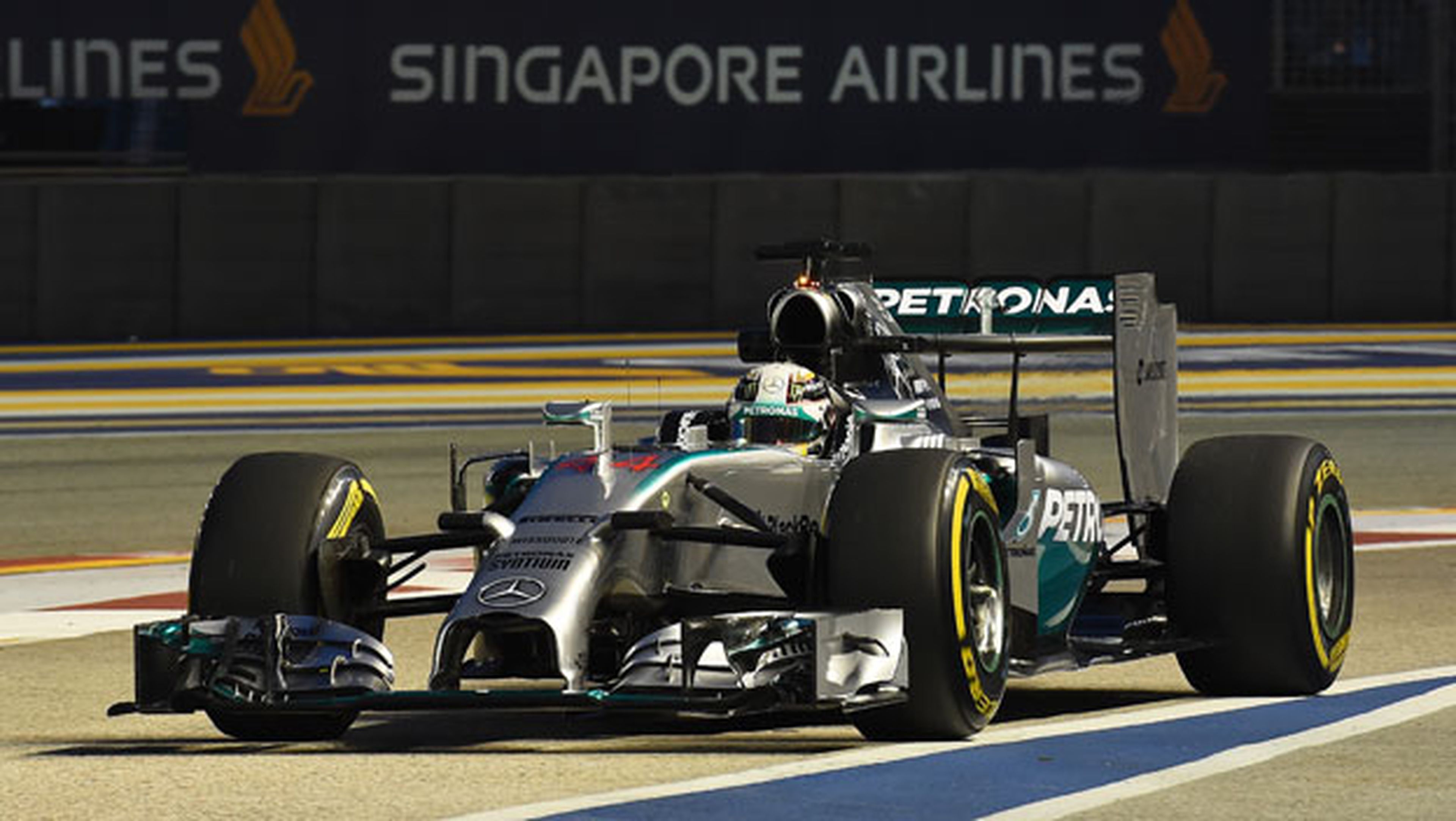 Fórmula 1: Libres 2 GP Singapur 2014. Hamilton, primero