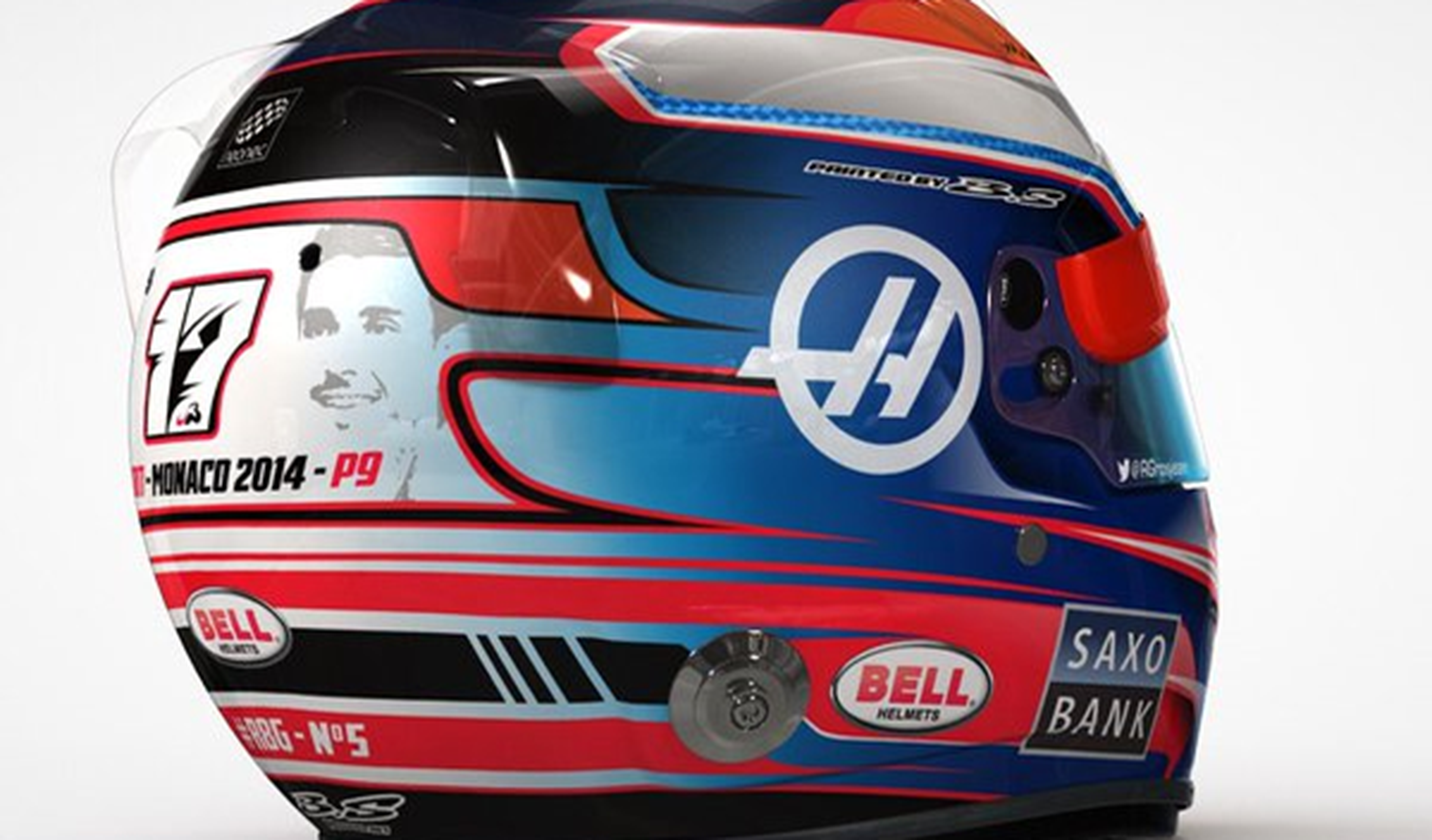 Grosjean recuerda a Bianchi con un casco especial en Mónaco