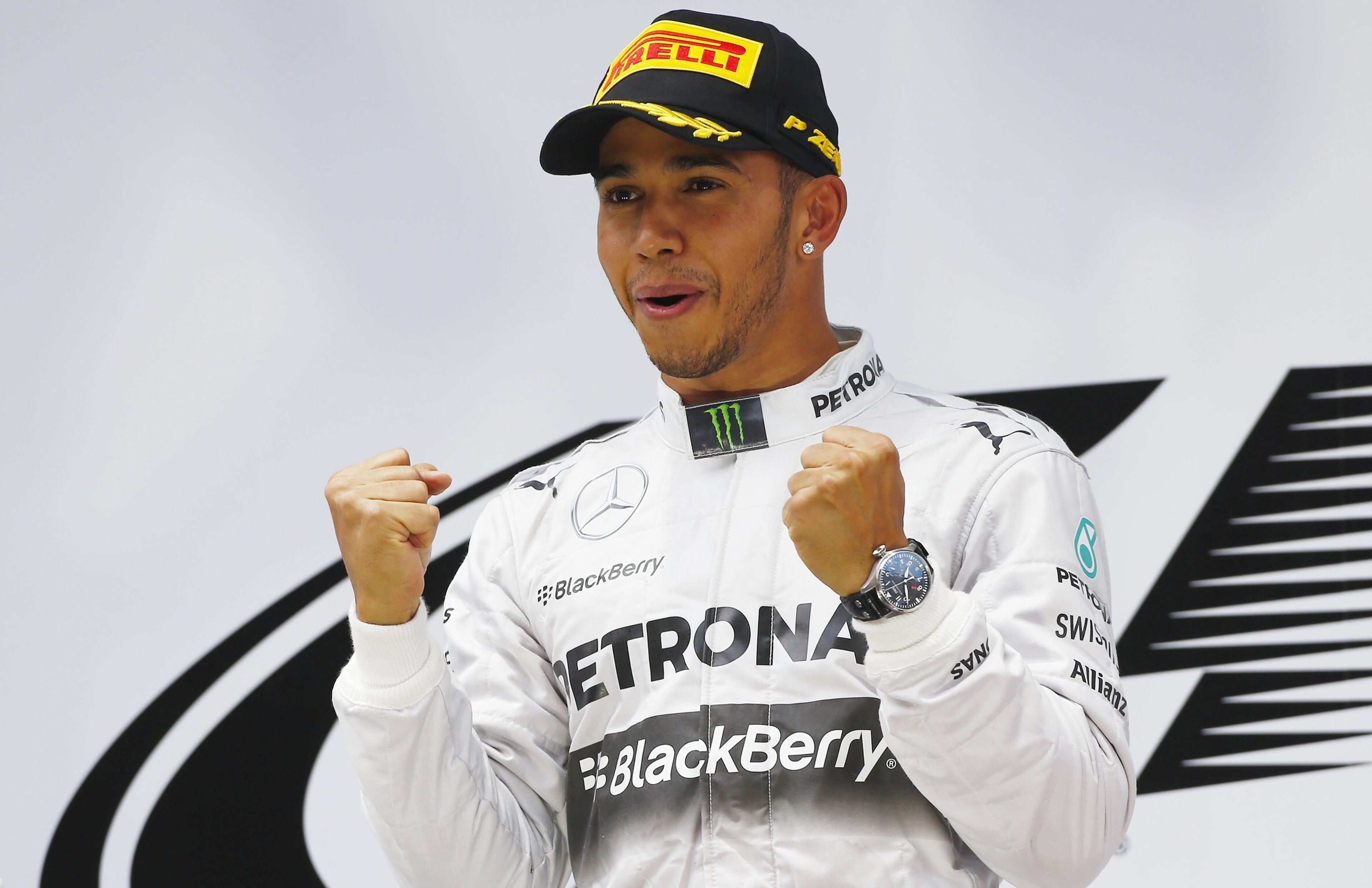 Hamilton con Mercedes en el GP de China 2014