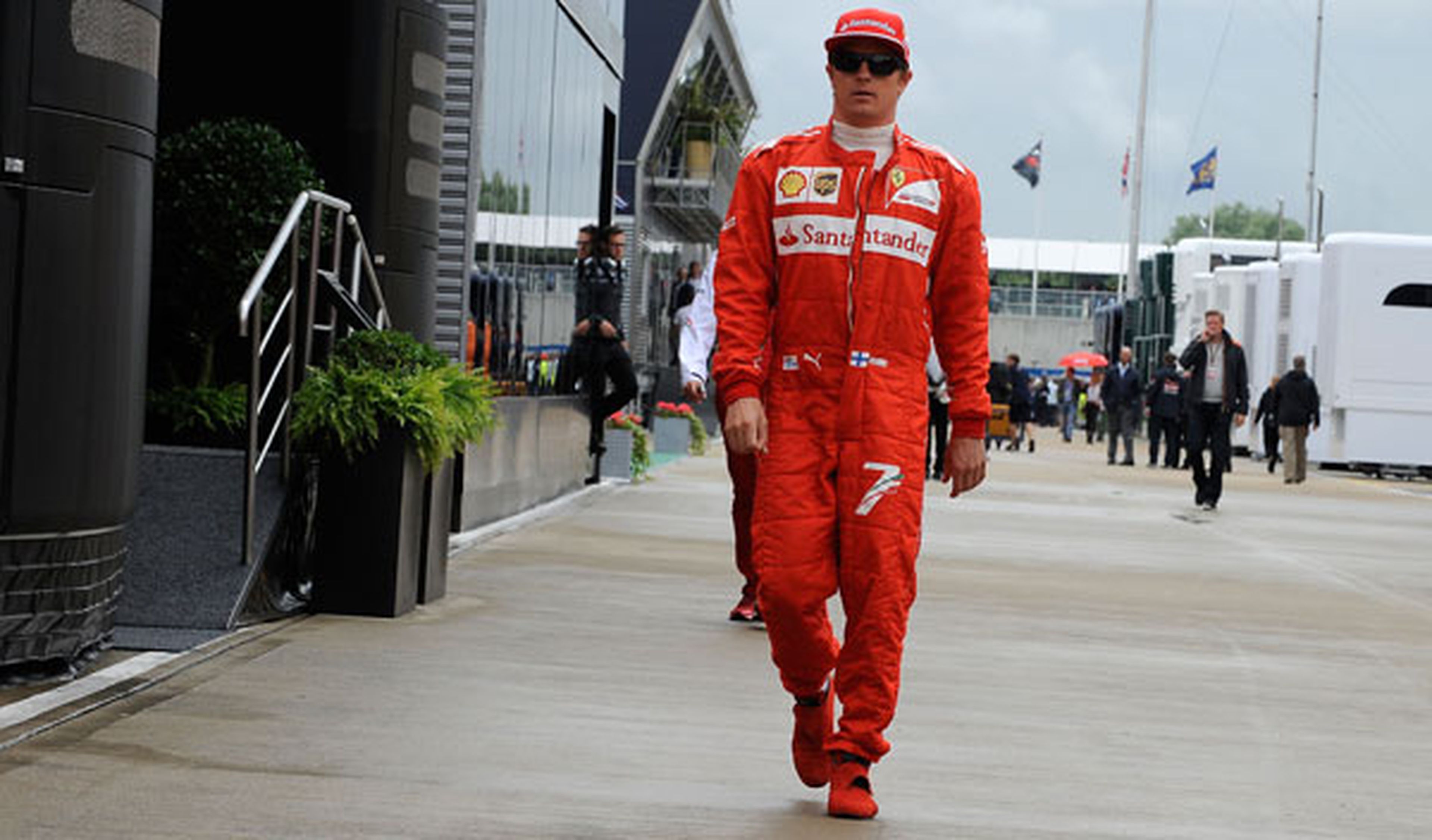 Kimi Räikkönen con Ferrari en el GP Gran Bretaña de Fórmula 1 en Silverstone