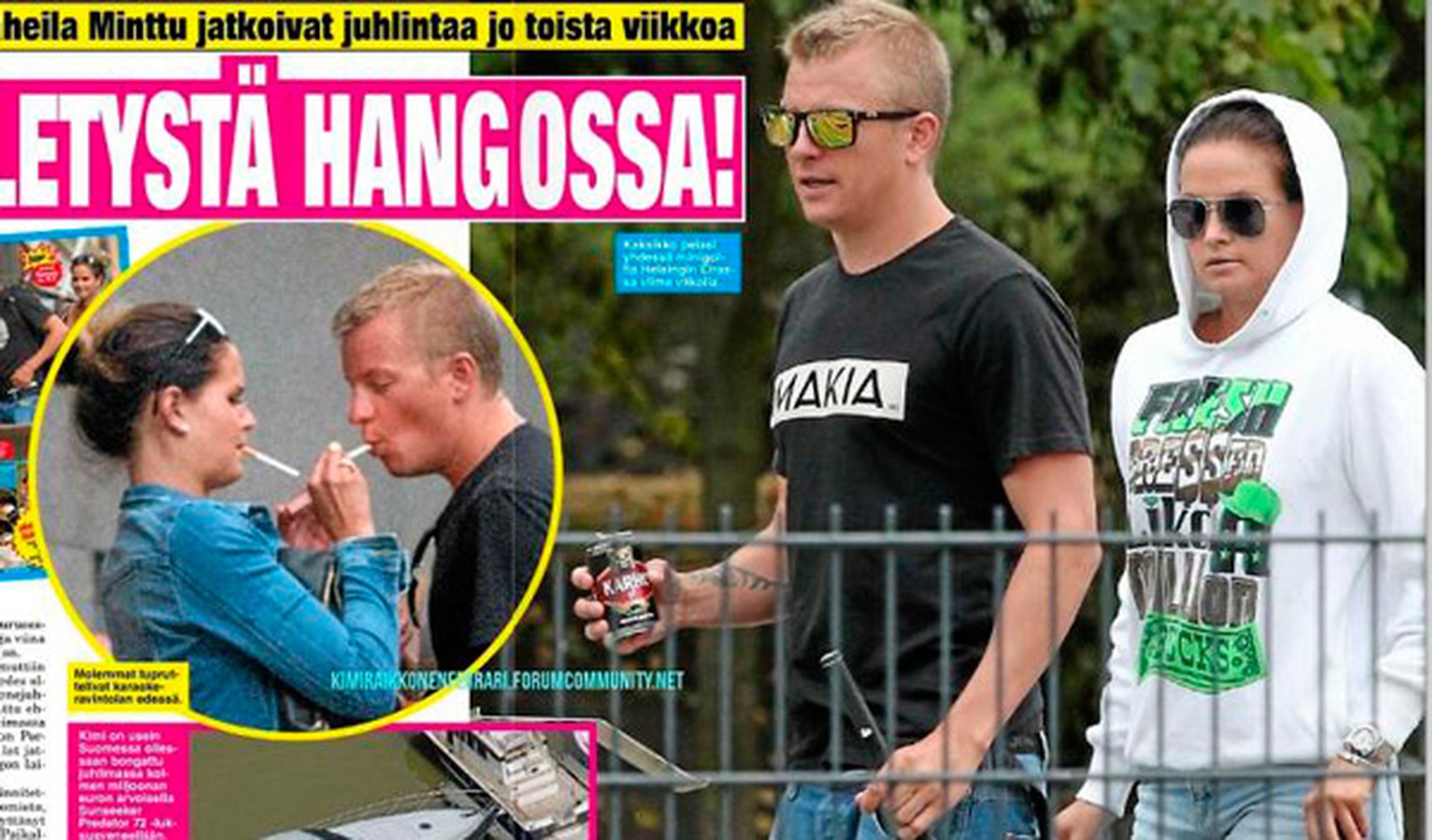 Kimi Räikkönen, pillado fumando con su novia