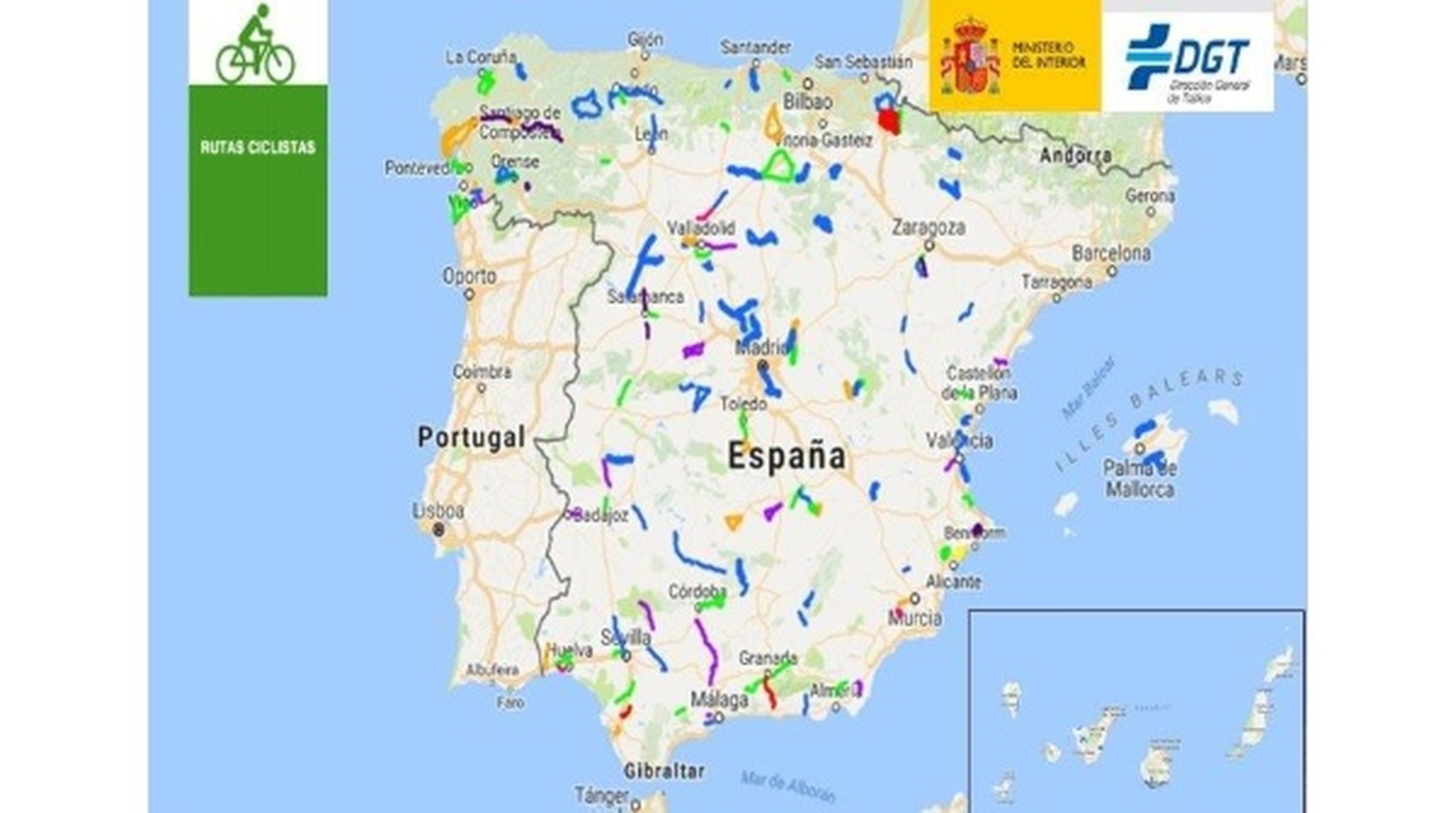Mapa Rutas Ciclistas Seguras