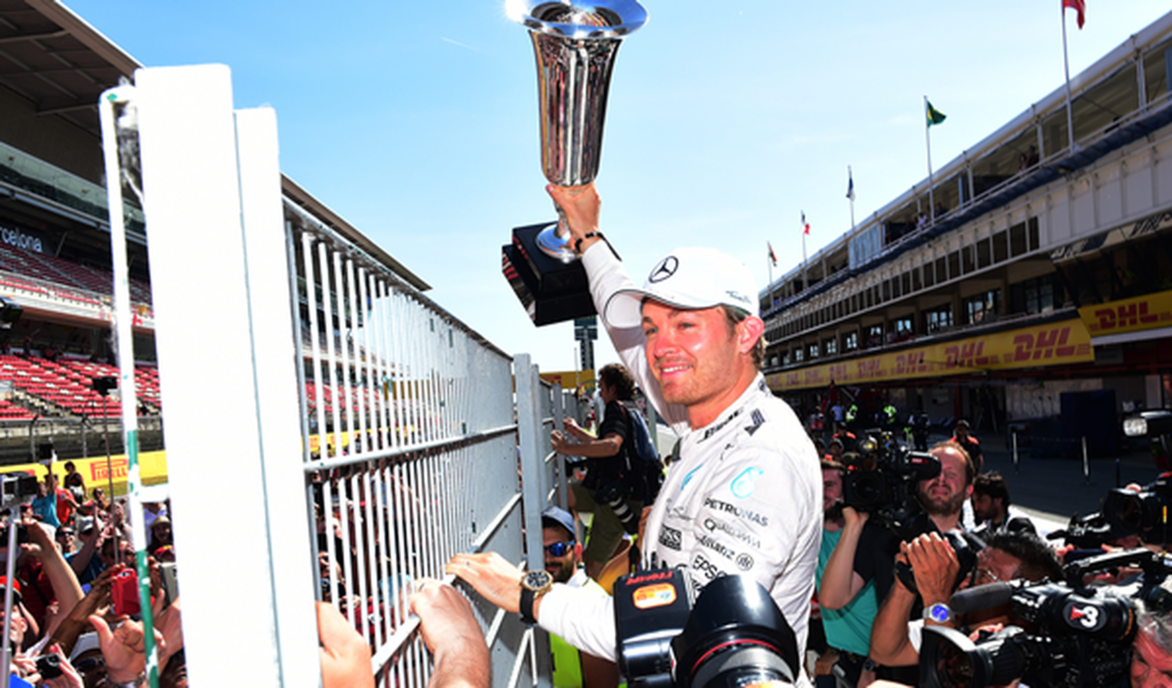 Nico Rosberg celebra su victoria en el GP España 2015