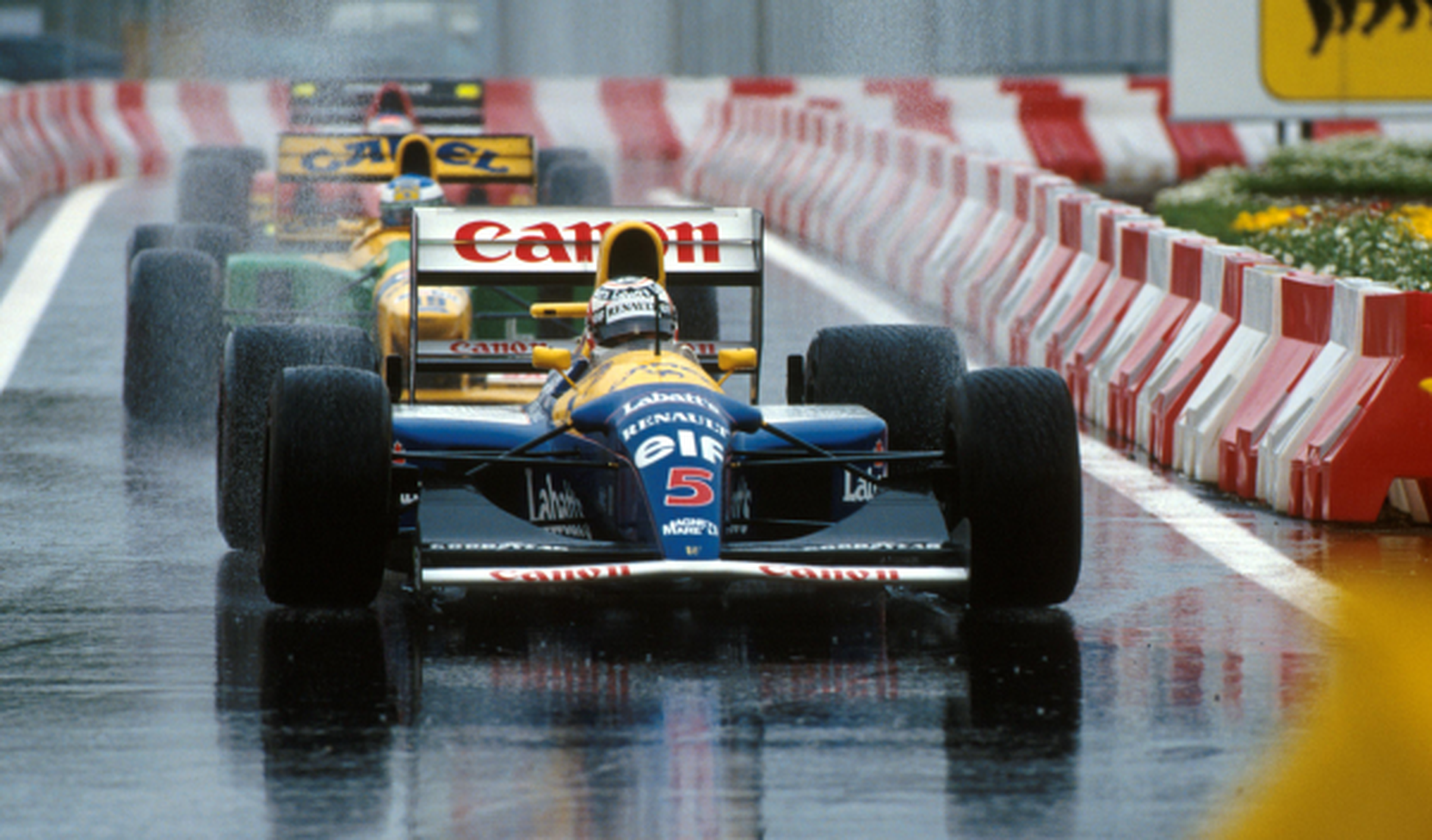 Nigel Mansell, durante el GP Bélgica 1992