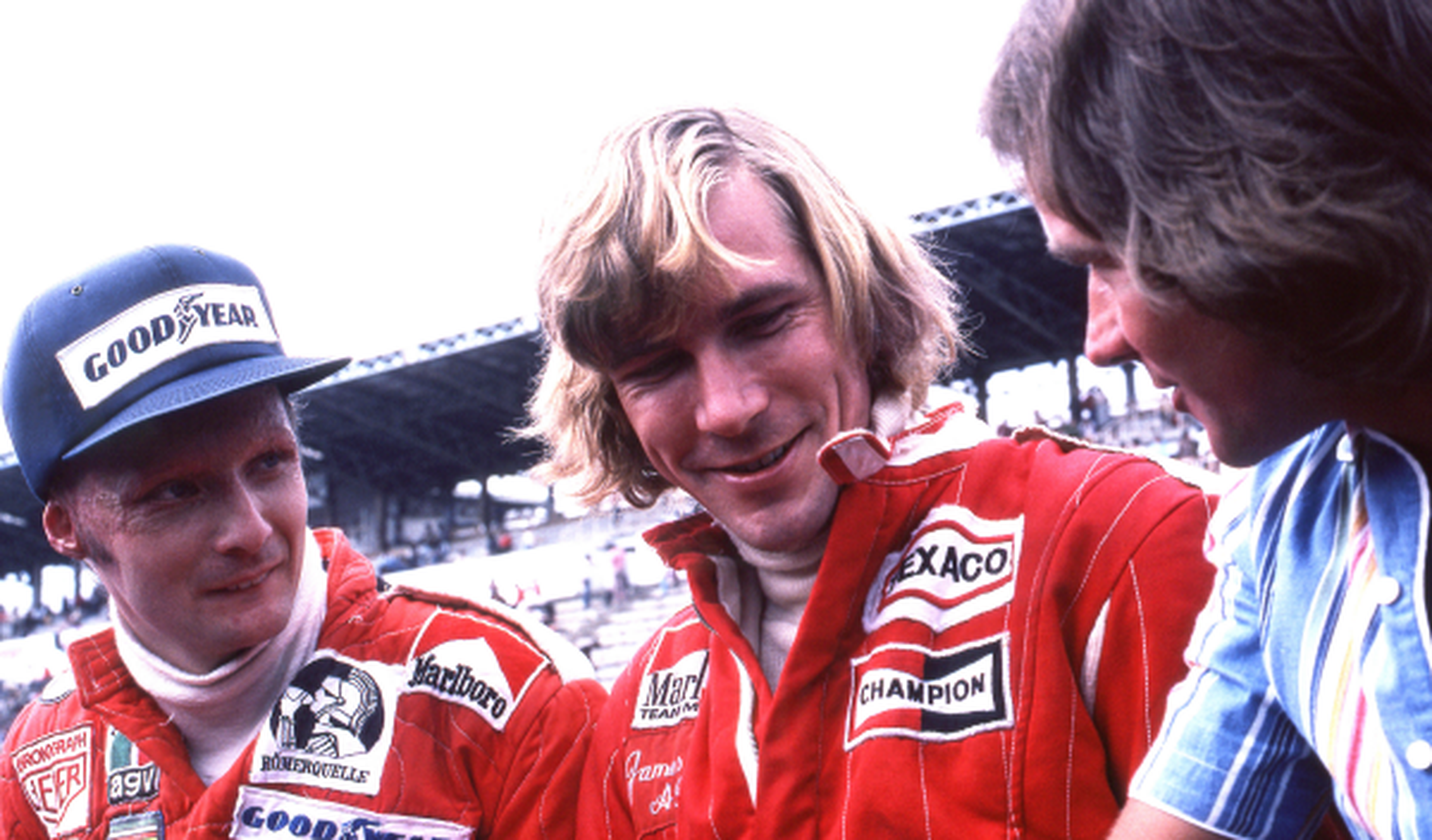 Niki Lauda y James Hunt en Fuji