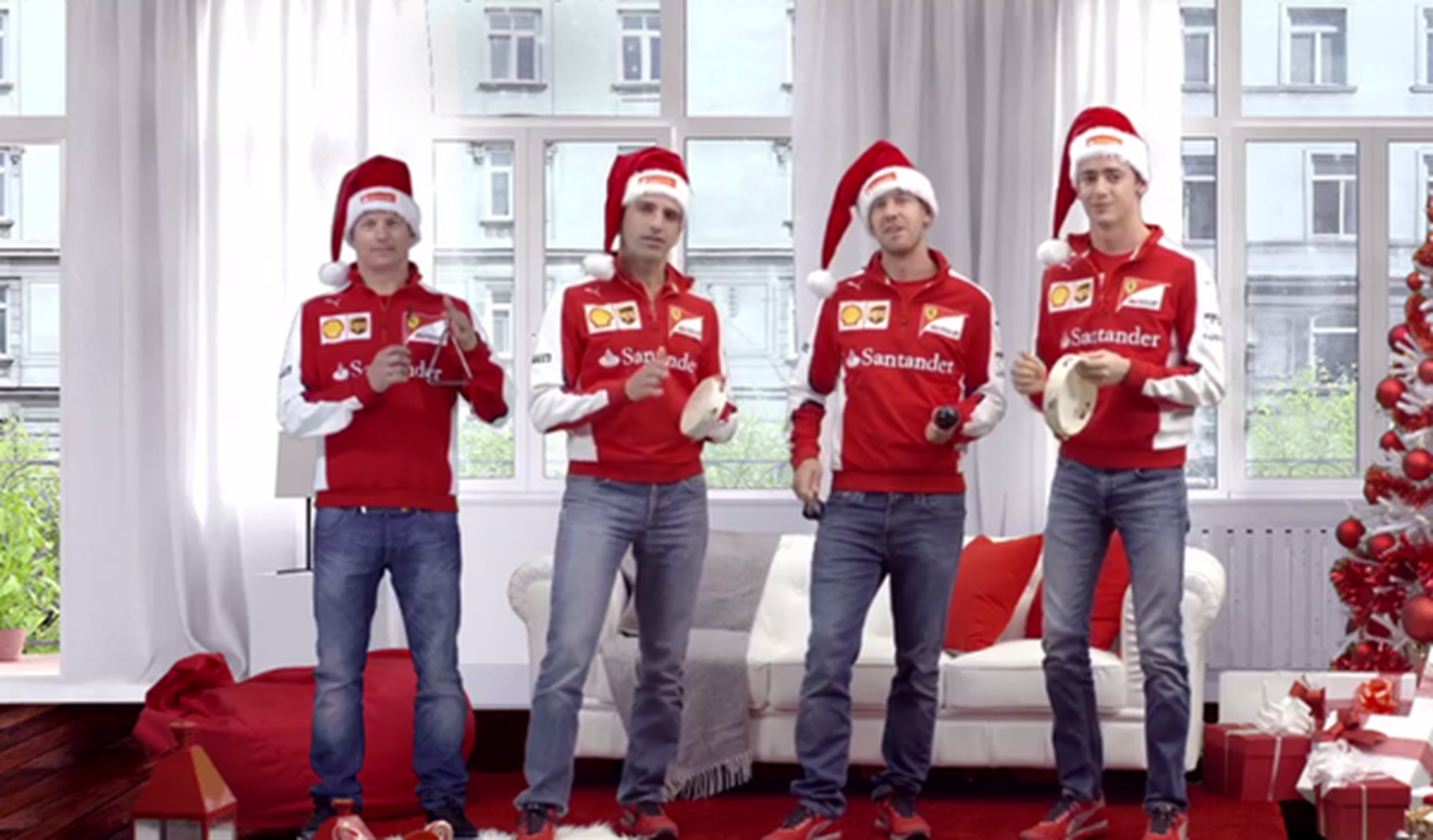 Los pilotos de Ferrari te felicitan la Navidad