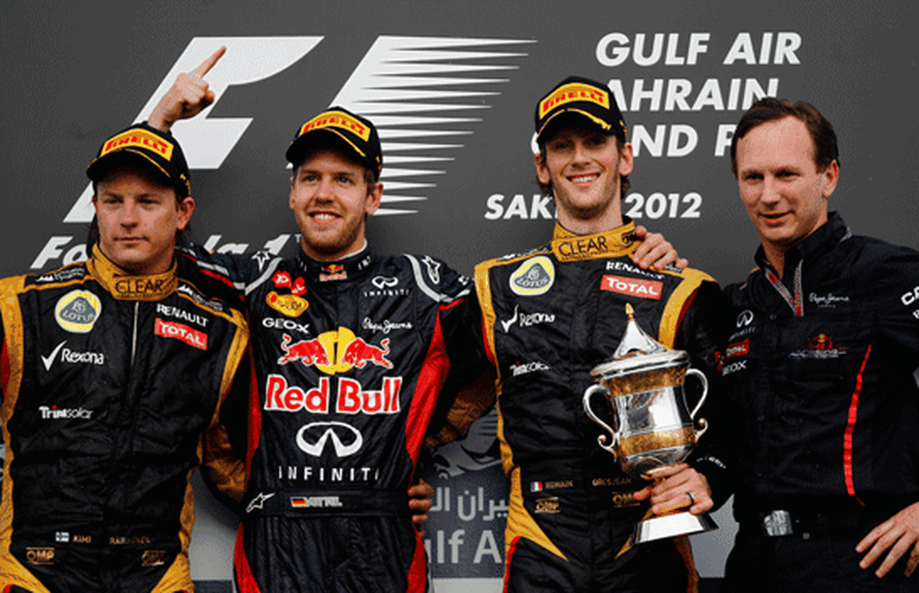 Podio del GP de Bahréin de F1 2012