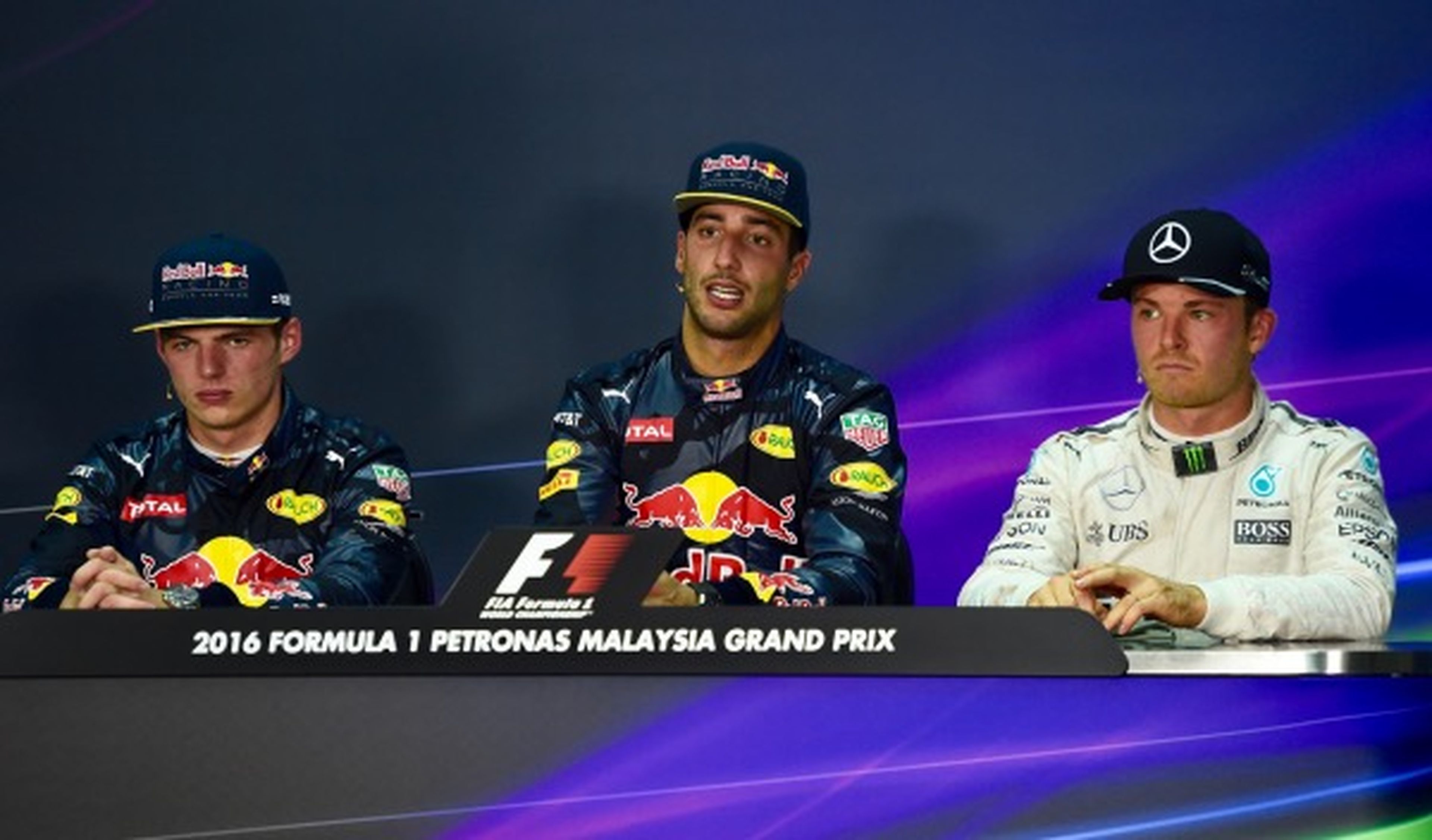 Rueda de prensa Verstappen, Ricciardo, Rosberg, Malasia 2016
