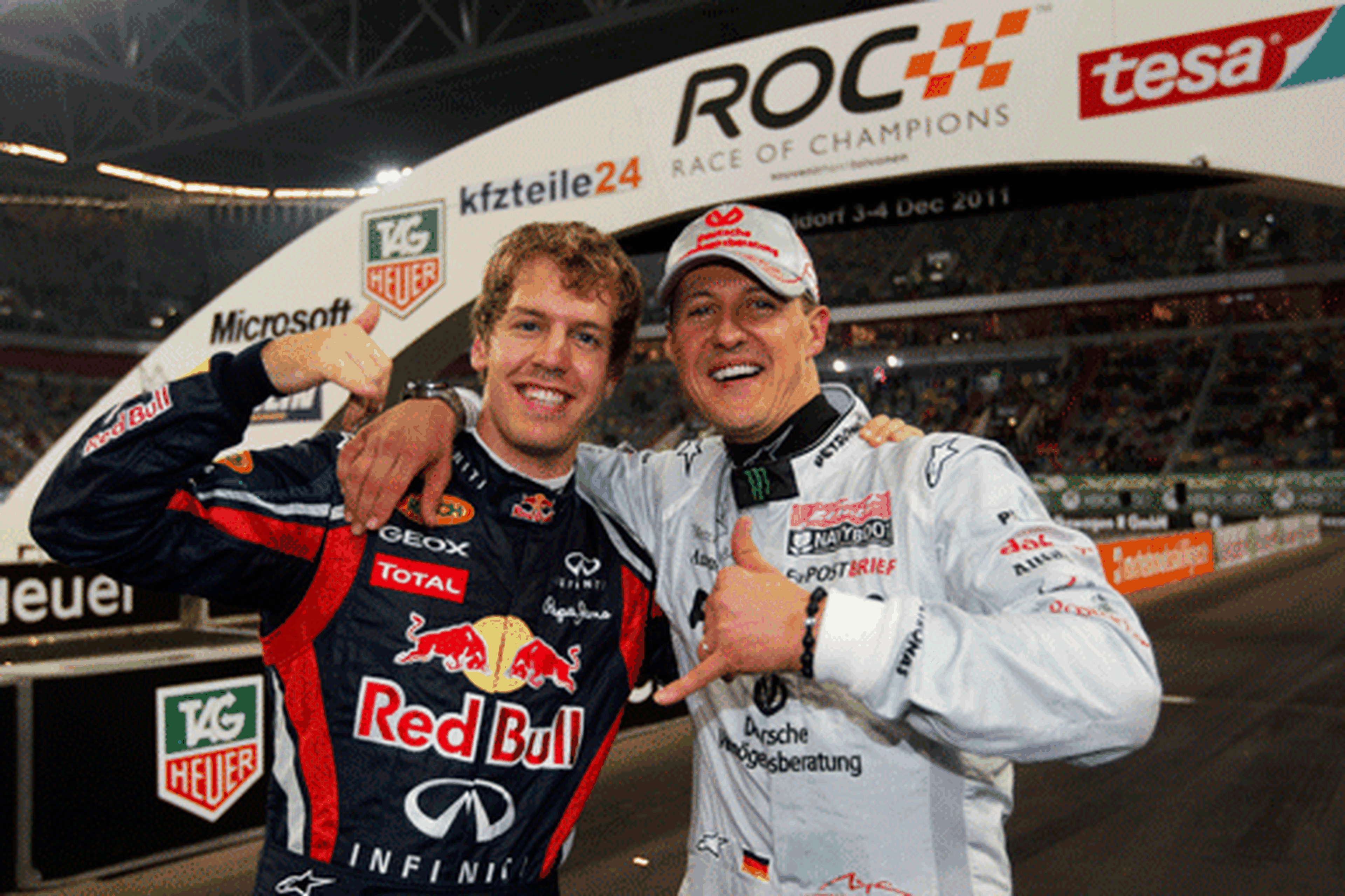 Sebastian Vettel - Michael Schumacher - Race of Champions