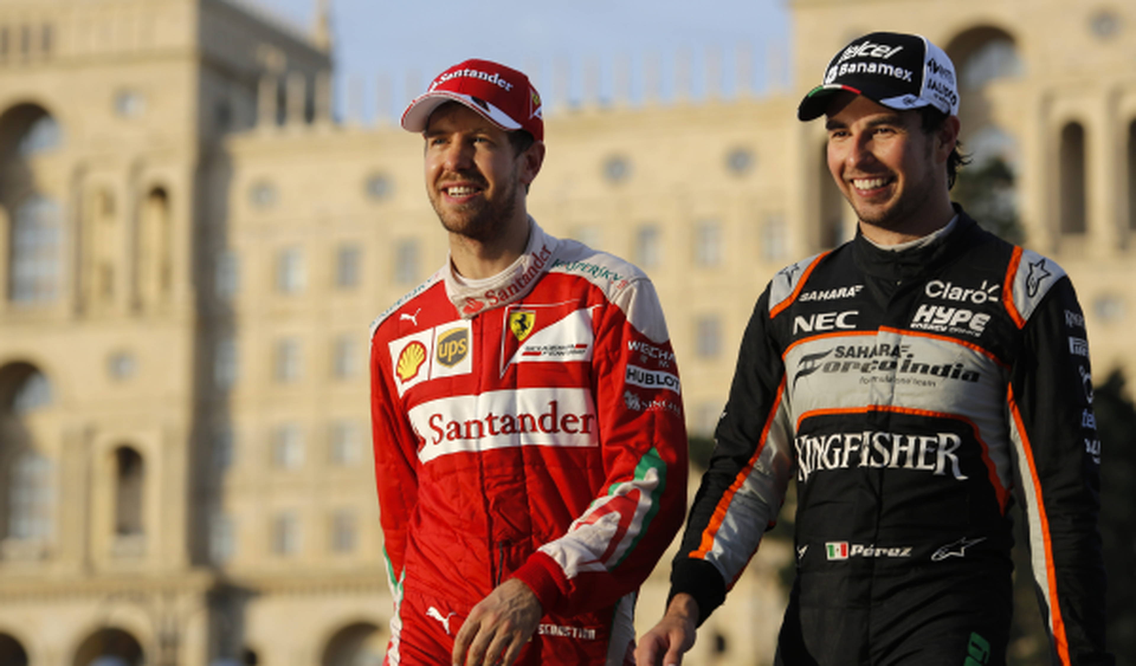 Sebastian Vettel y Sergio Pérez