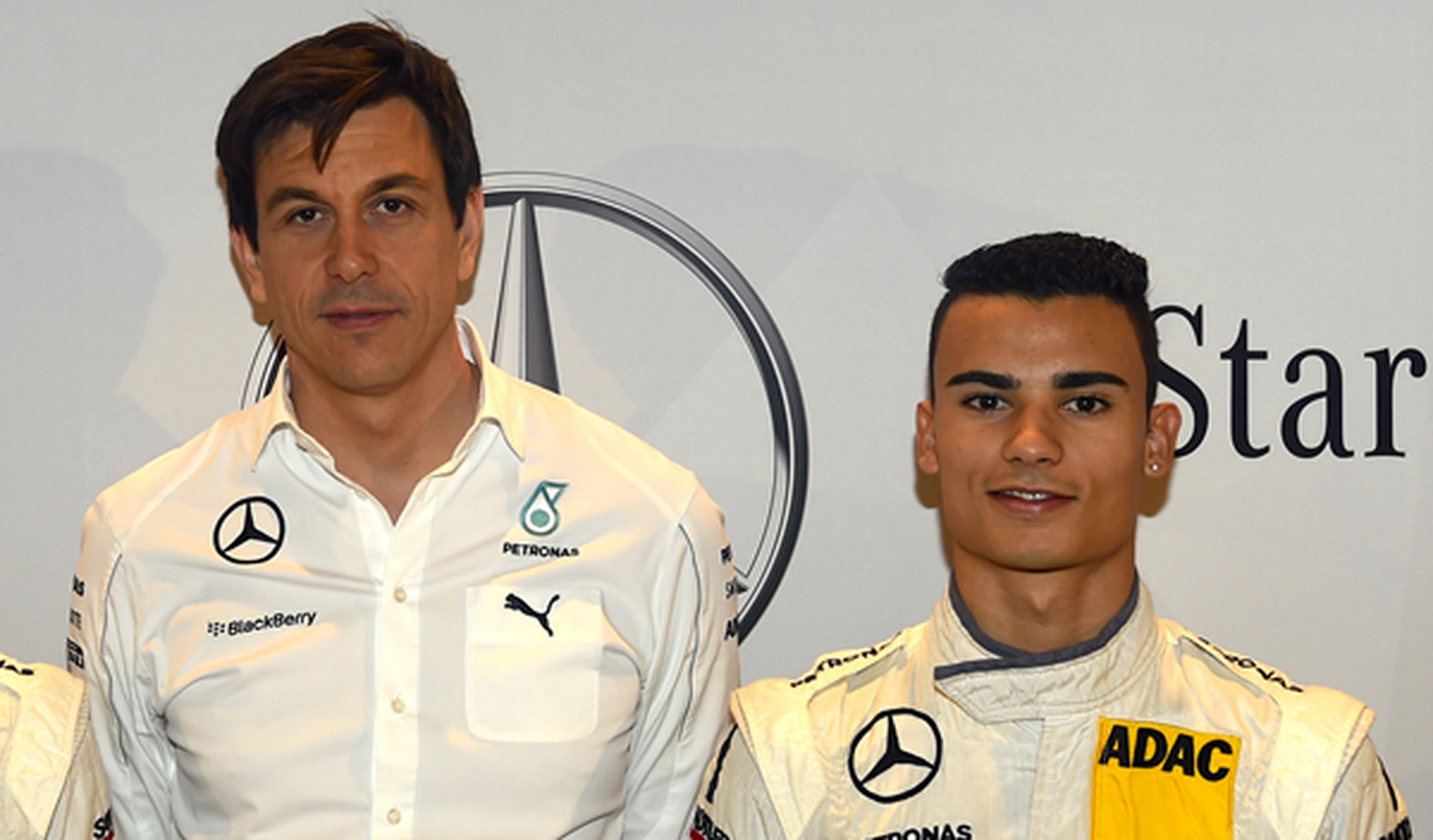 Toto Wolff, junto a Pascal Wehrlein