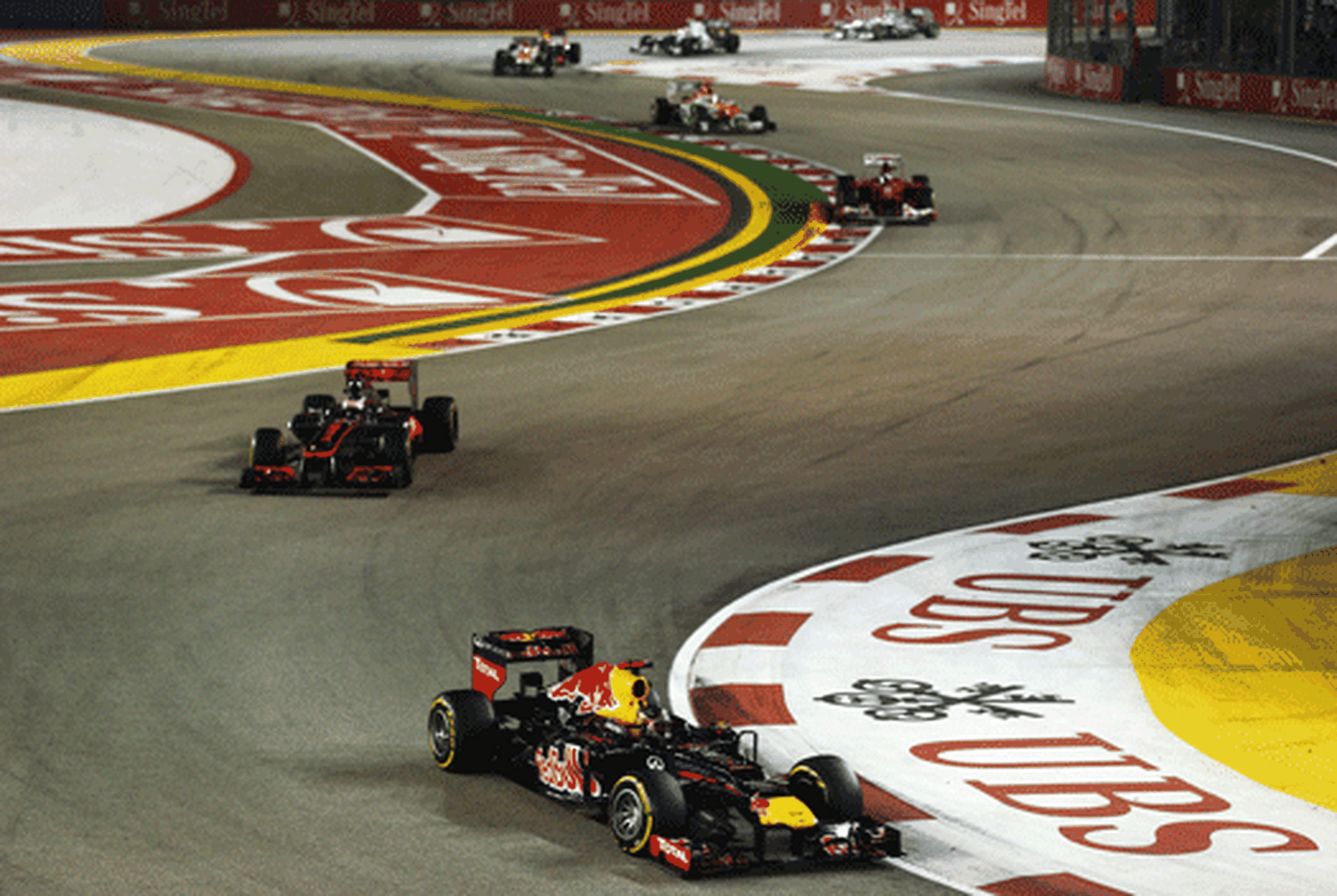 Vettel - Button - Alonso - GP Singapur 2012
