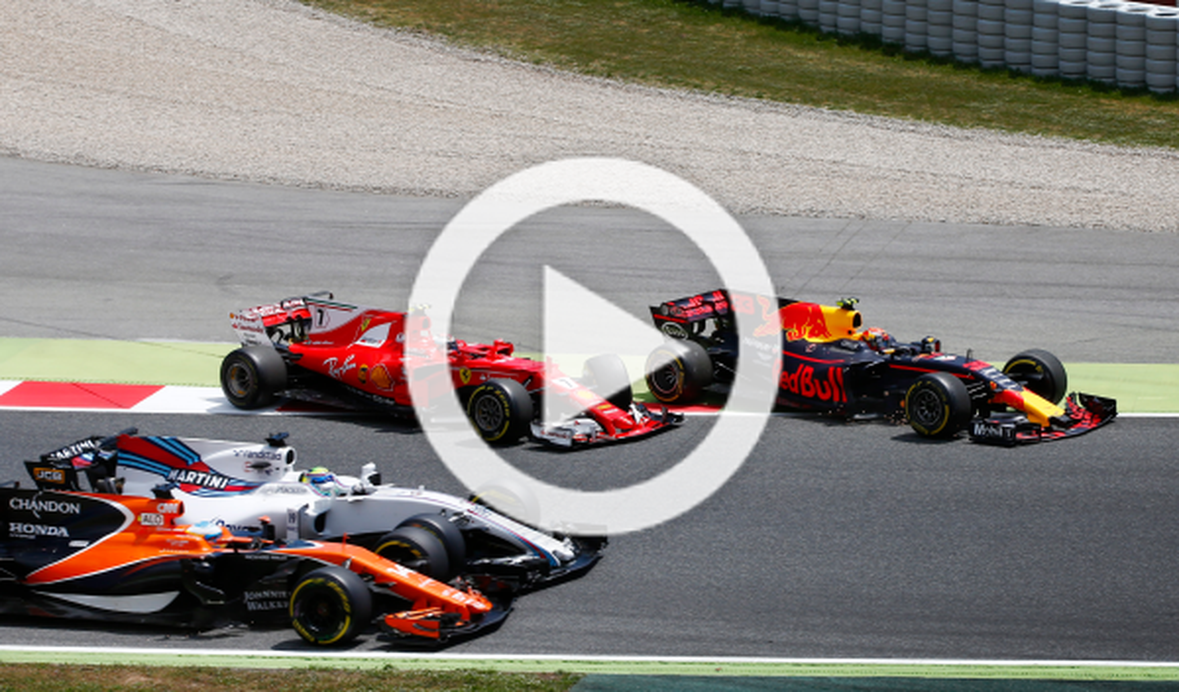 Vídeo: el accidente de Räikkönen y Verstappen en Montmeló